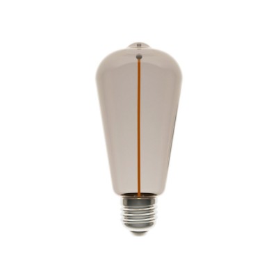 Røgfarvet magnetisk LED-lampe Deco Line ST64 2,2W 60Lm E27 1800K - F03