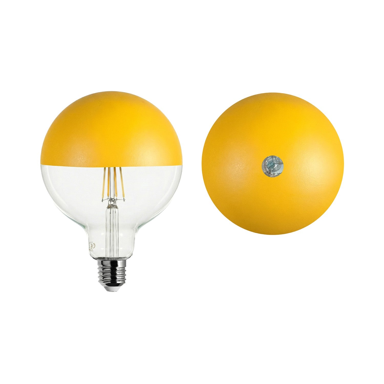 LED Maria G125 pære 4,8W 806Lm E27 2700K Dæmpbar - Gul