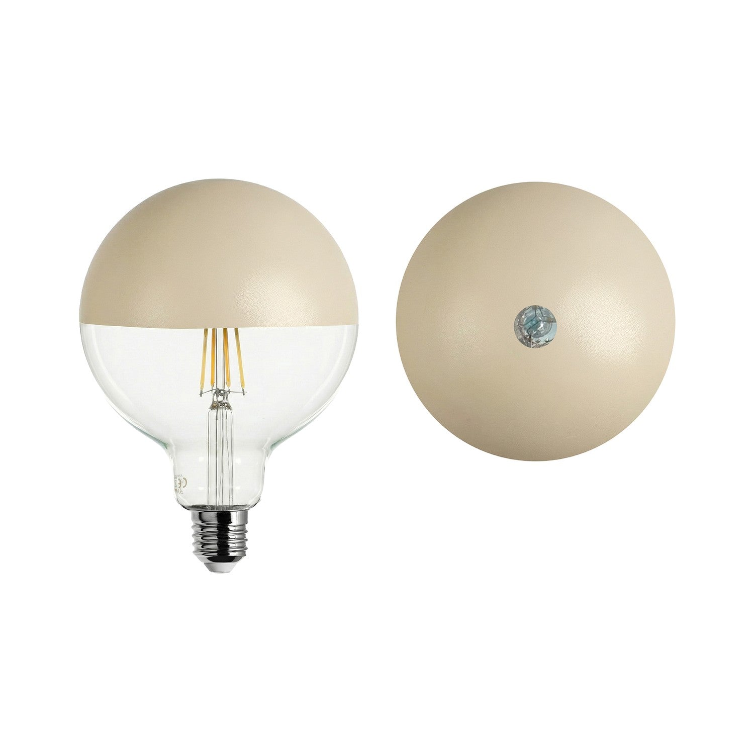 Pære LED Maria G125 4,8W 806Lm E27 2700K Dæmpbar - Creme
