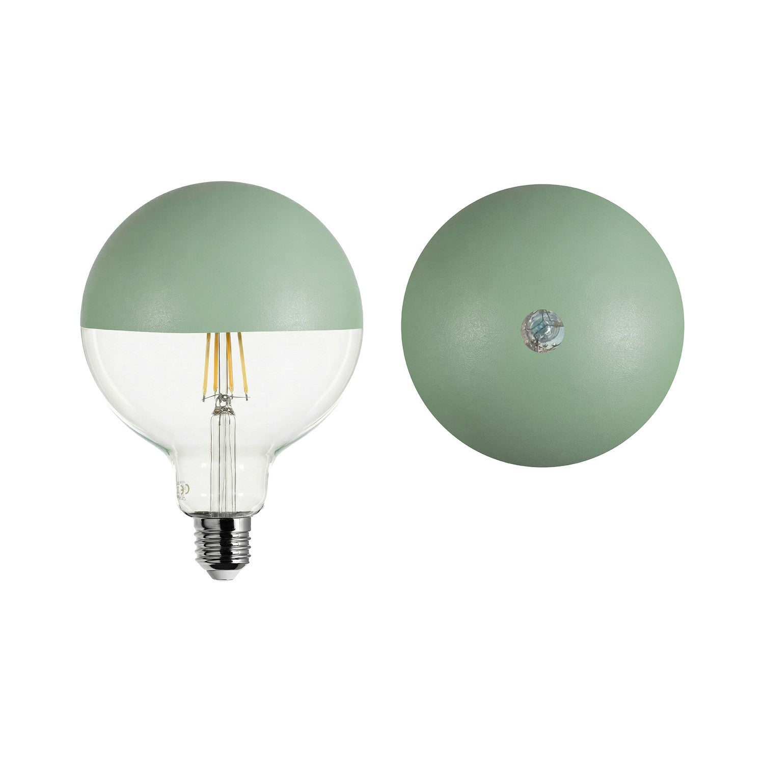 LED Maria G125 pære 4,8W 806Lm E27 2700K Dæmpbar - Grøn