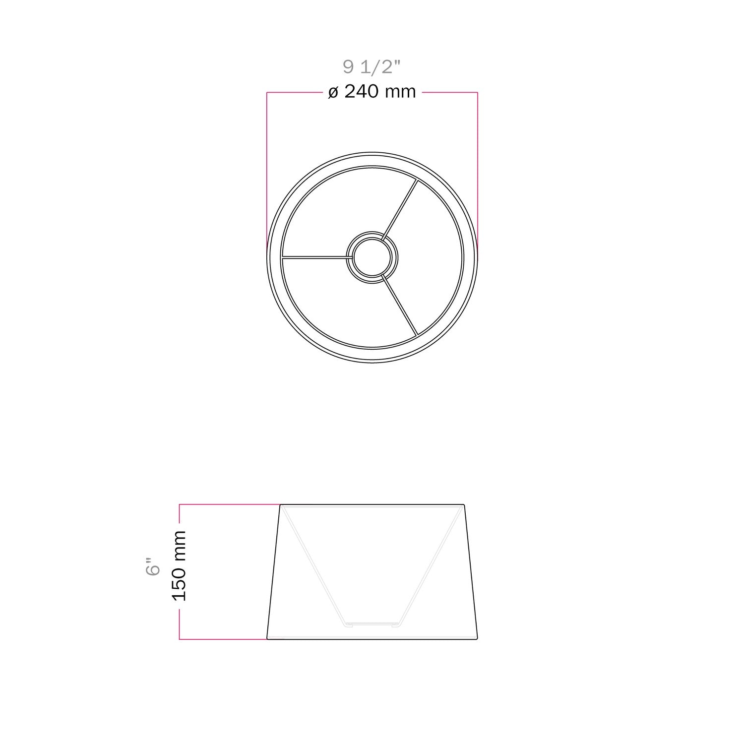 Paralume Athena con attacco E27 per lampada da tavolo o da terra - Made in Italy - Lana Blu