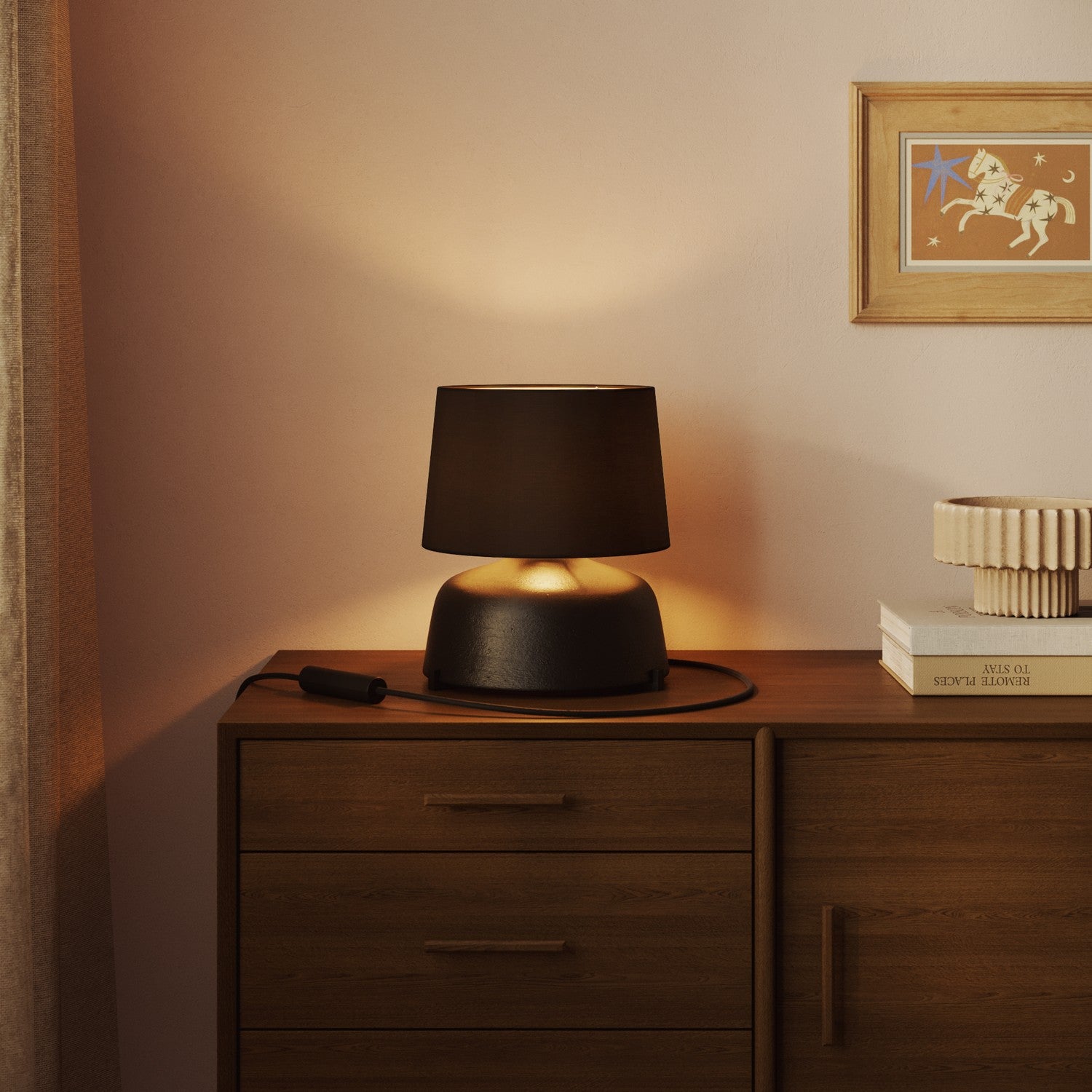 Paralume Athena con attacco E27 per lampada da tavolo o da terra - Made in Italy -Teletta Antracite