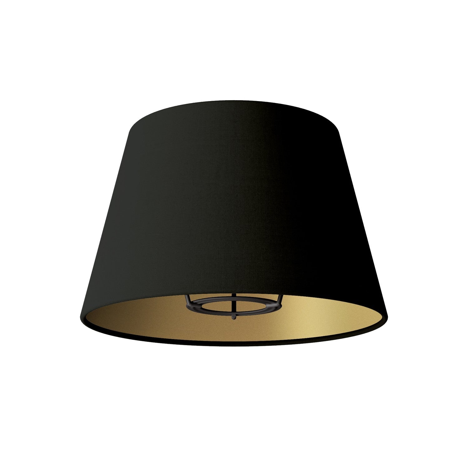 Lampada da parete Fermaluce con estensione a S e paralume impero - Nero e Oro