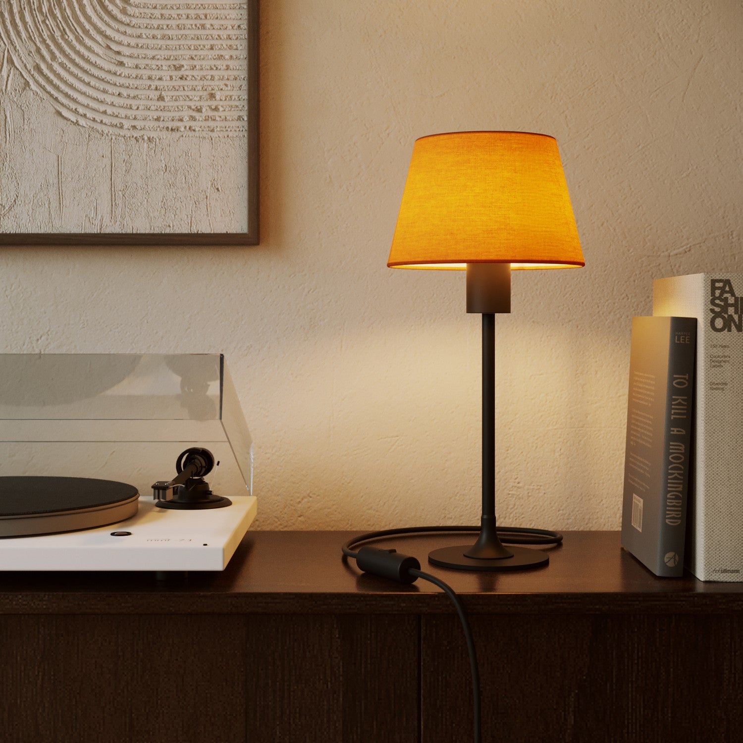 Paralume Impero S con attacco E27 per lampada da tavolo o applique - Made in Italy - Teletta Mandarino