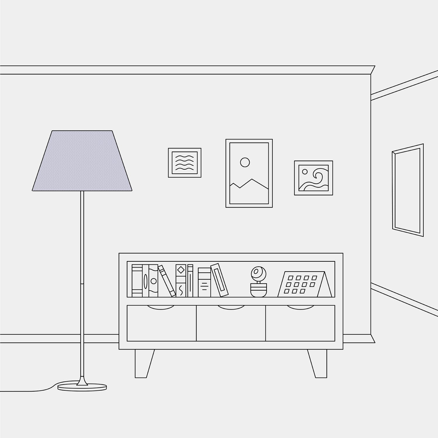 Paralume Impero L per lampada da tavolo o applique con attacco E27 - Made in Italy - Teletta Lilla