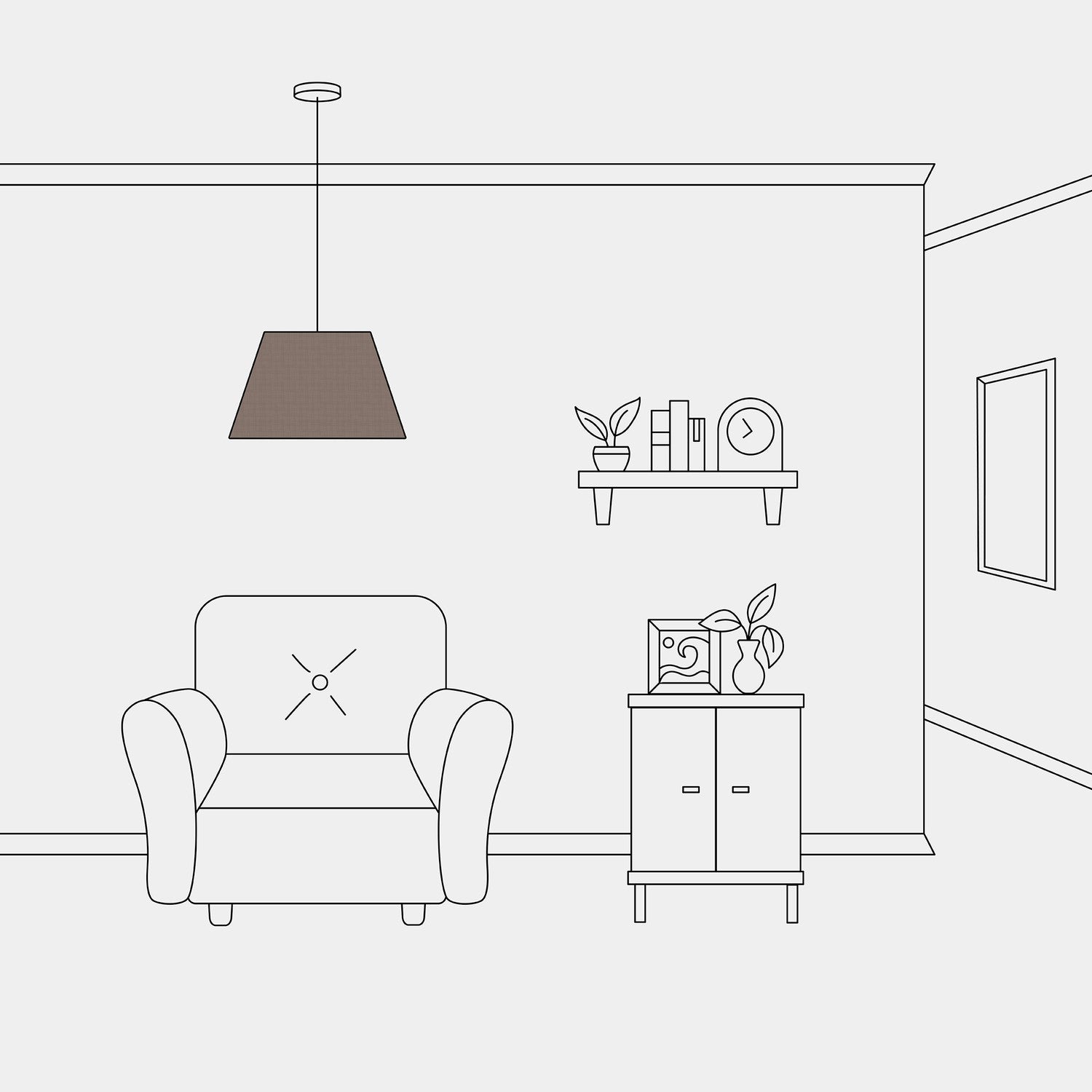 Paralume Impero M per sospensione con attacco E27 - Made in Italy - Camelot Marrone