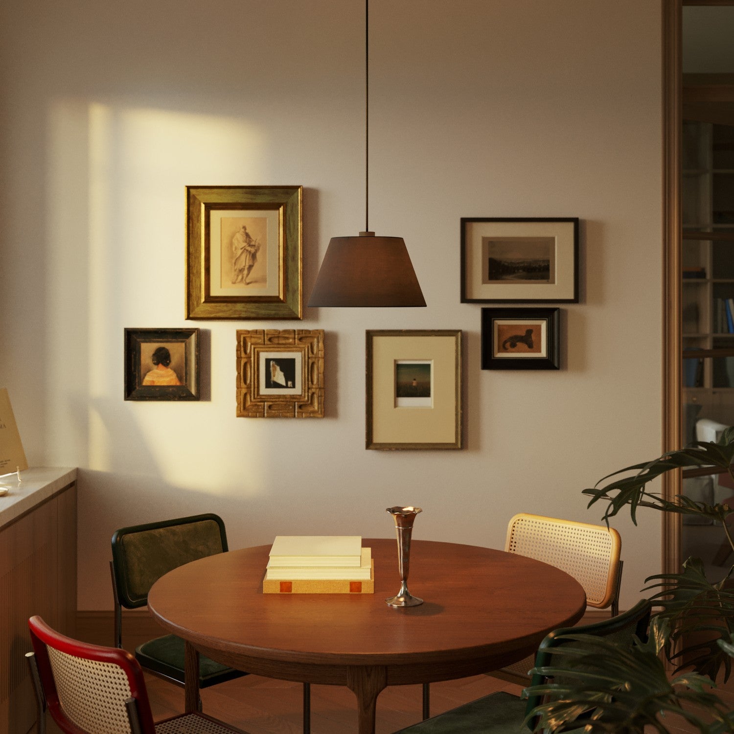 Paralume Impero M per sospensione con attacco E27 - Made in Italy - Teletta Antracite