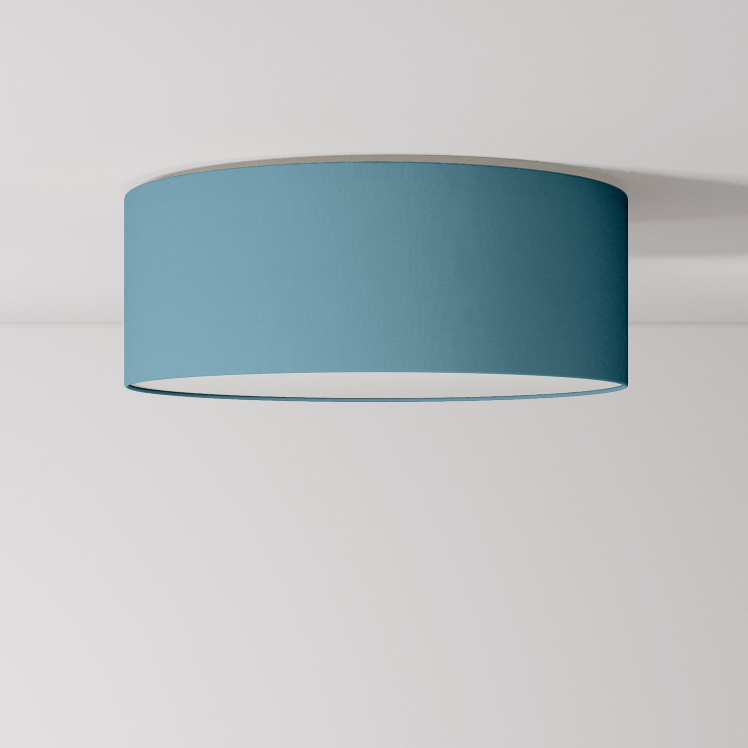 Plafoniera in tessuto Medium Slim - Made in Italy - Teletta Azzurro Severo