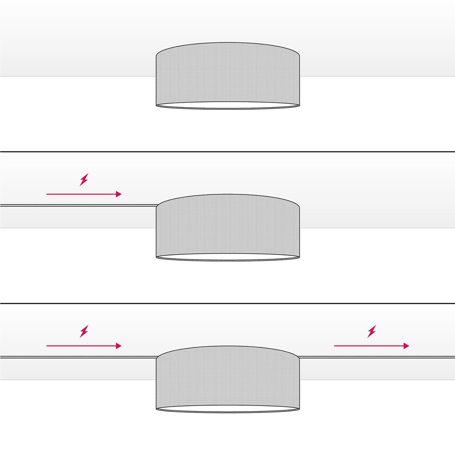 Plafoniera in tessuto Medium Slim - Made in Italy - Cinette Verde Pistacchio
