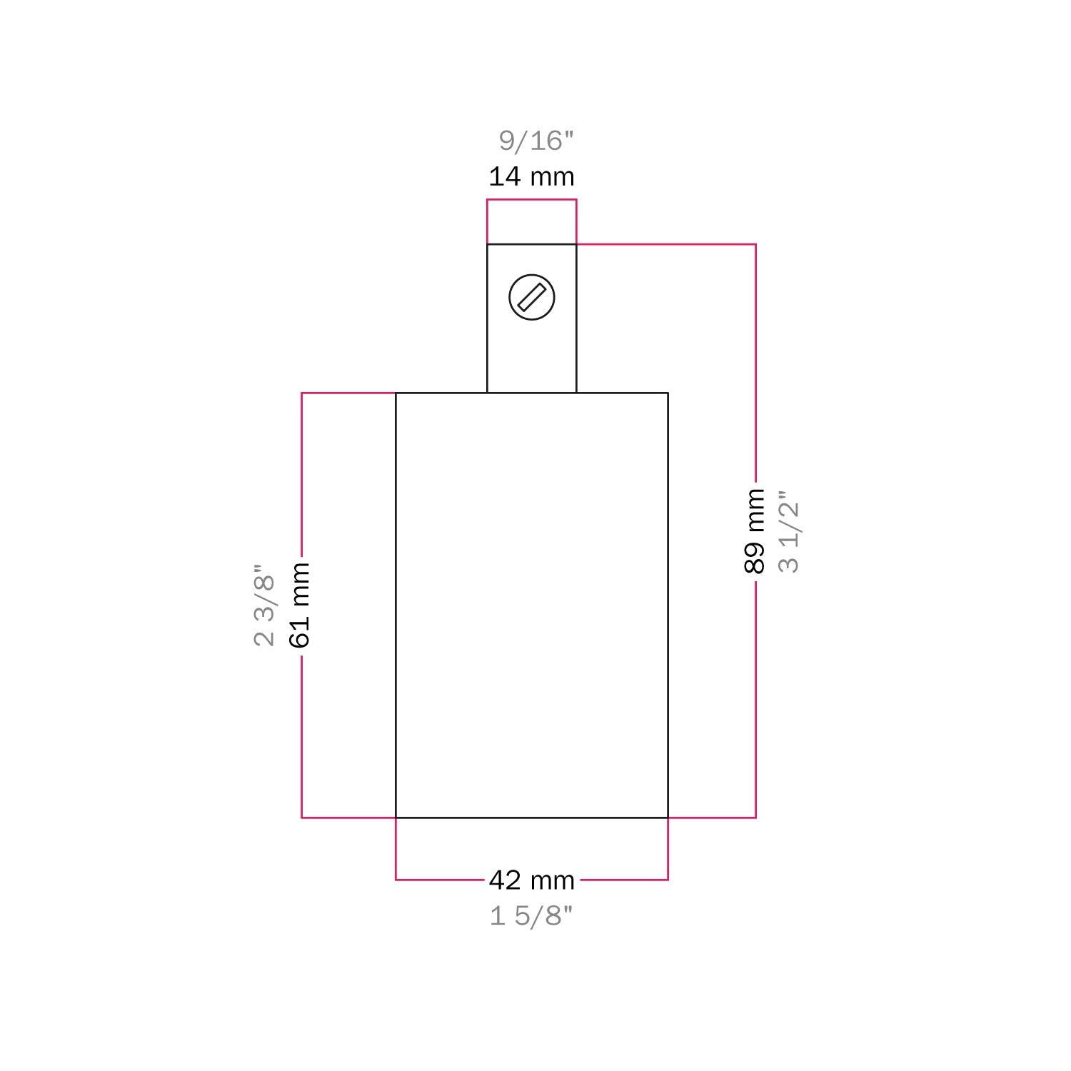 Kit portalampada E27 cilindrico in metallo - Titanio satinato Cilindrico