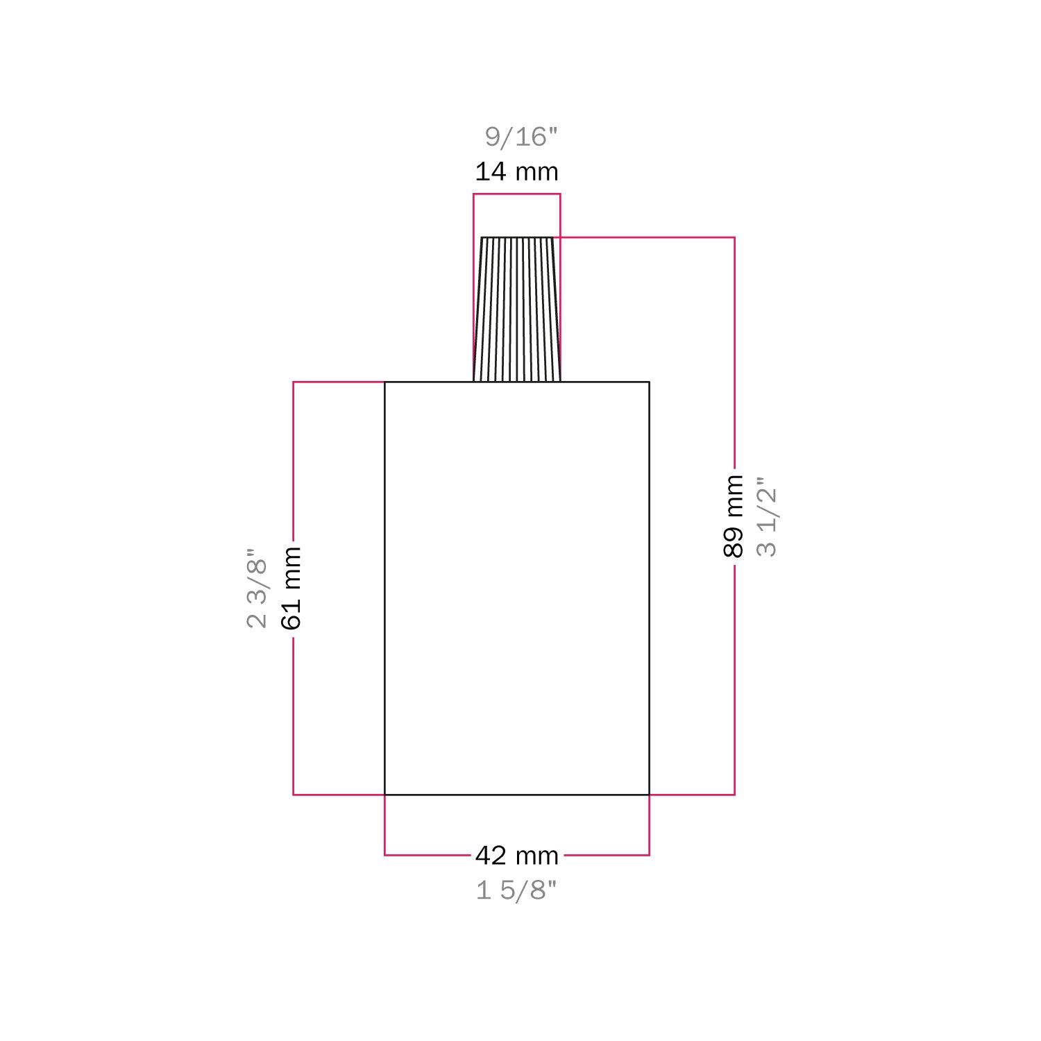 E27 fatningssæt i cylindrisk metal - Mat hvid
