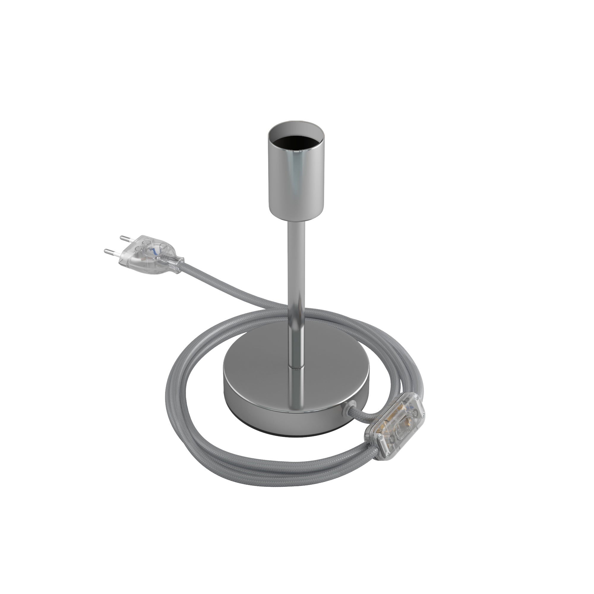 Alzaluce - Lampada da tavolo in metallo - Cromo 15 cm