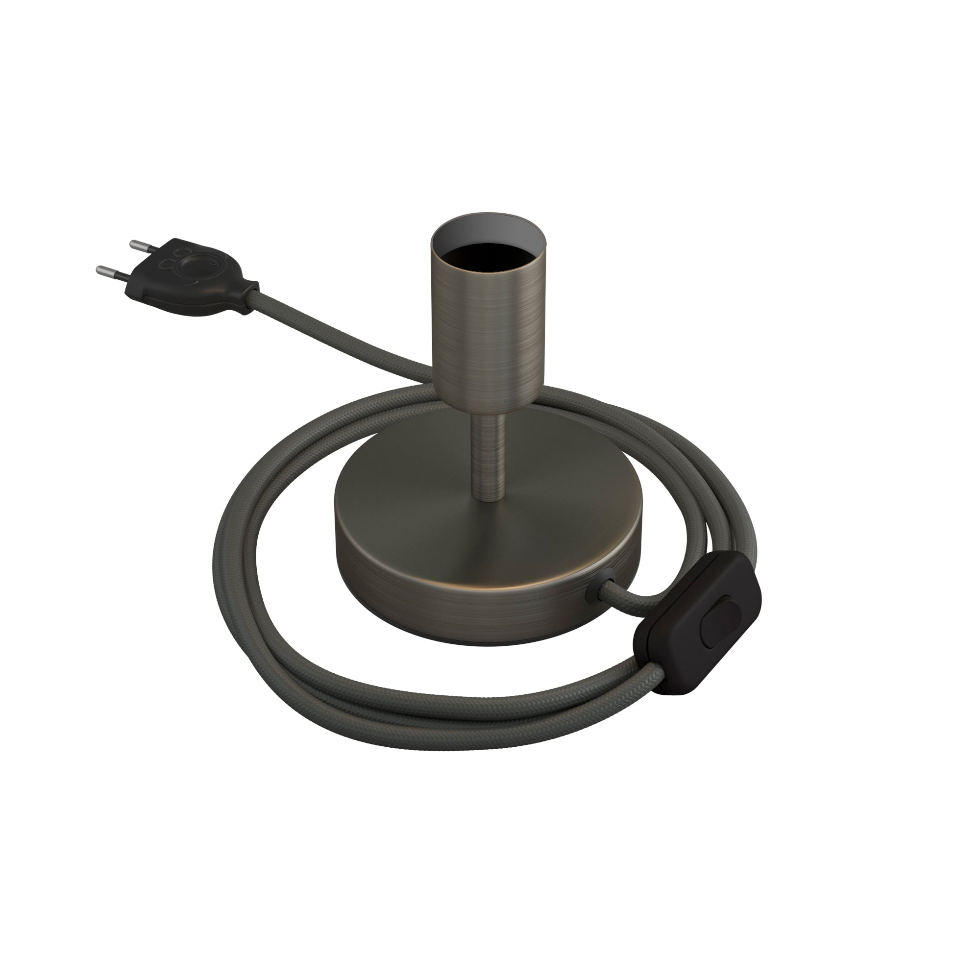 Alzaluce - Lampada da tavolo in metallo - Titanio satinato 5 cm