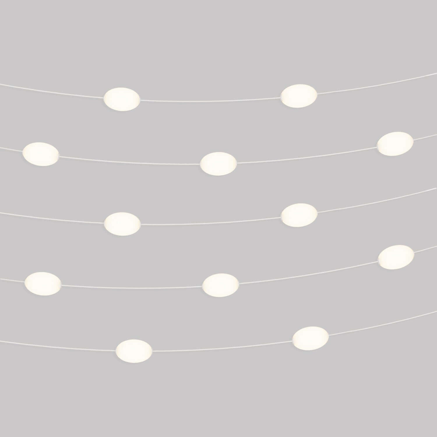 Catena luminosa 12 punti luce da esterno IP67 Bianco sabbia - Marina12
