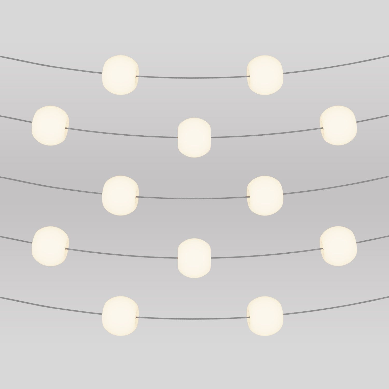 Catena luminosa 12 punti luce da esterno IP67 Grigio - Marina12 Cherry