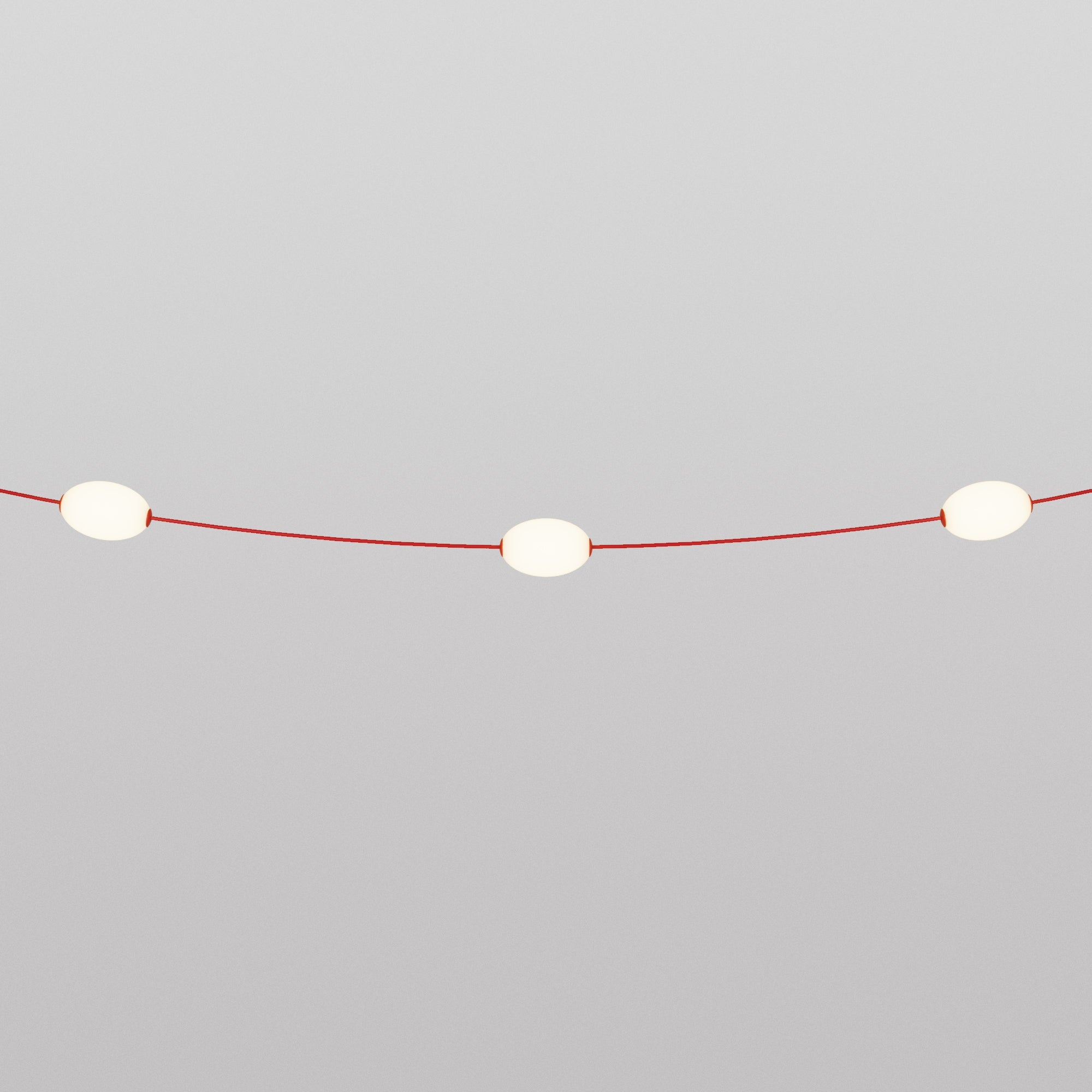 Catena luminosa 3 punti luce da esterno IP67 Rosso stella marina - Marina3