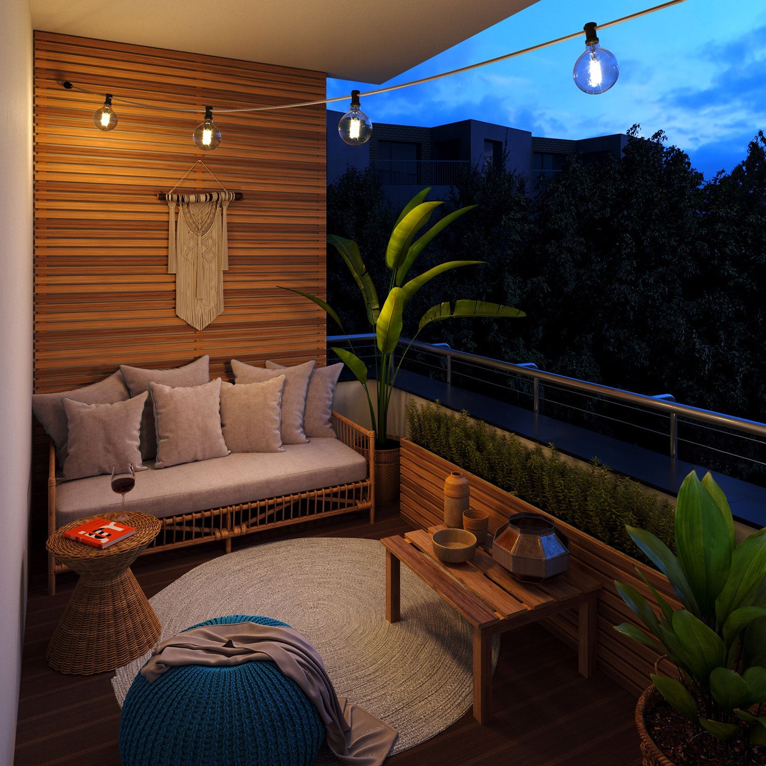 Catenaria Sistema Lumet da 7,5 m con cavo tessile CZ22, 5 portalampada, gancio e spina neri