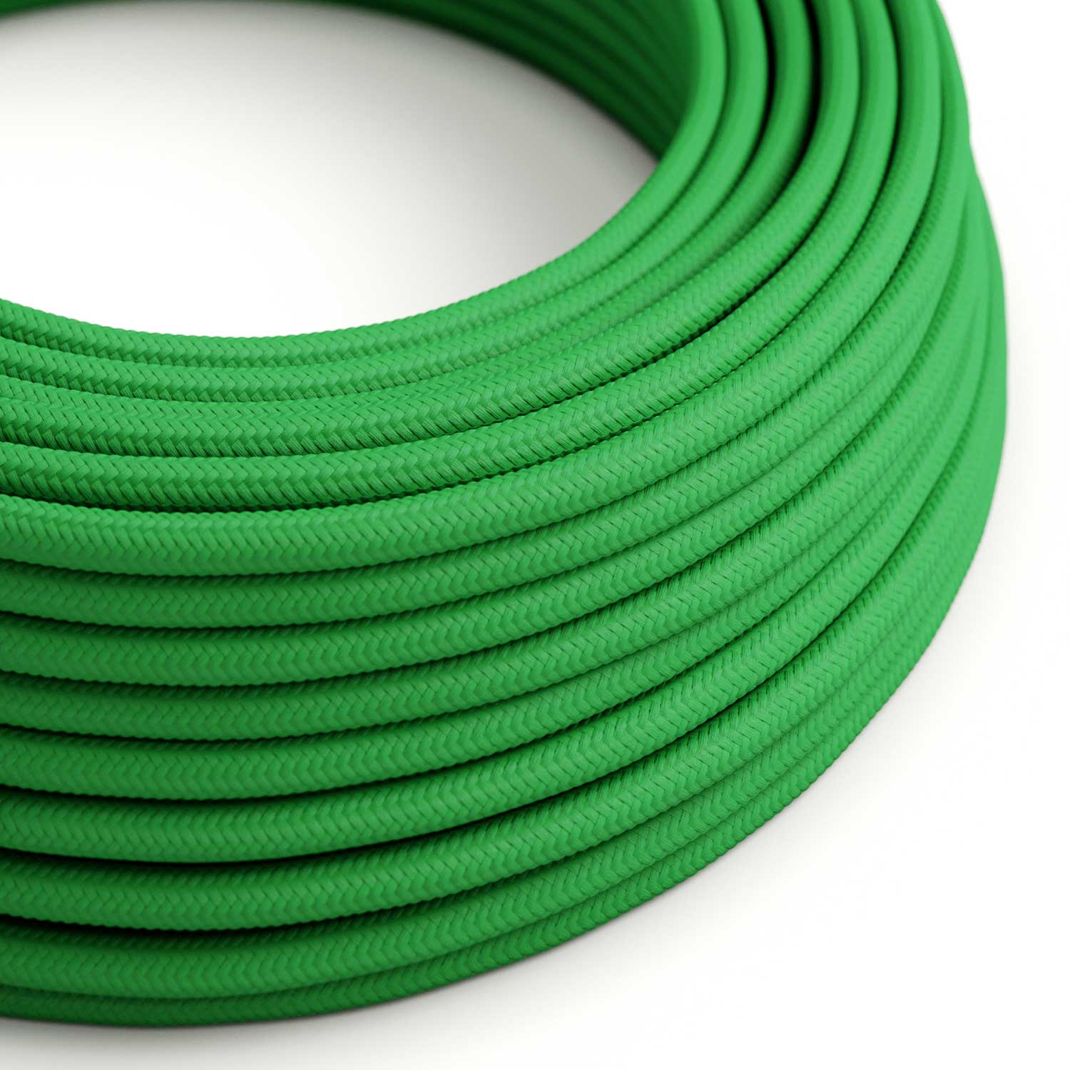 Cavo elettrico tessile Verde Prato lucido - L'Originale Creative Cables, per lampade originali - RM06
