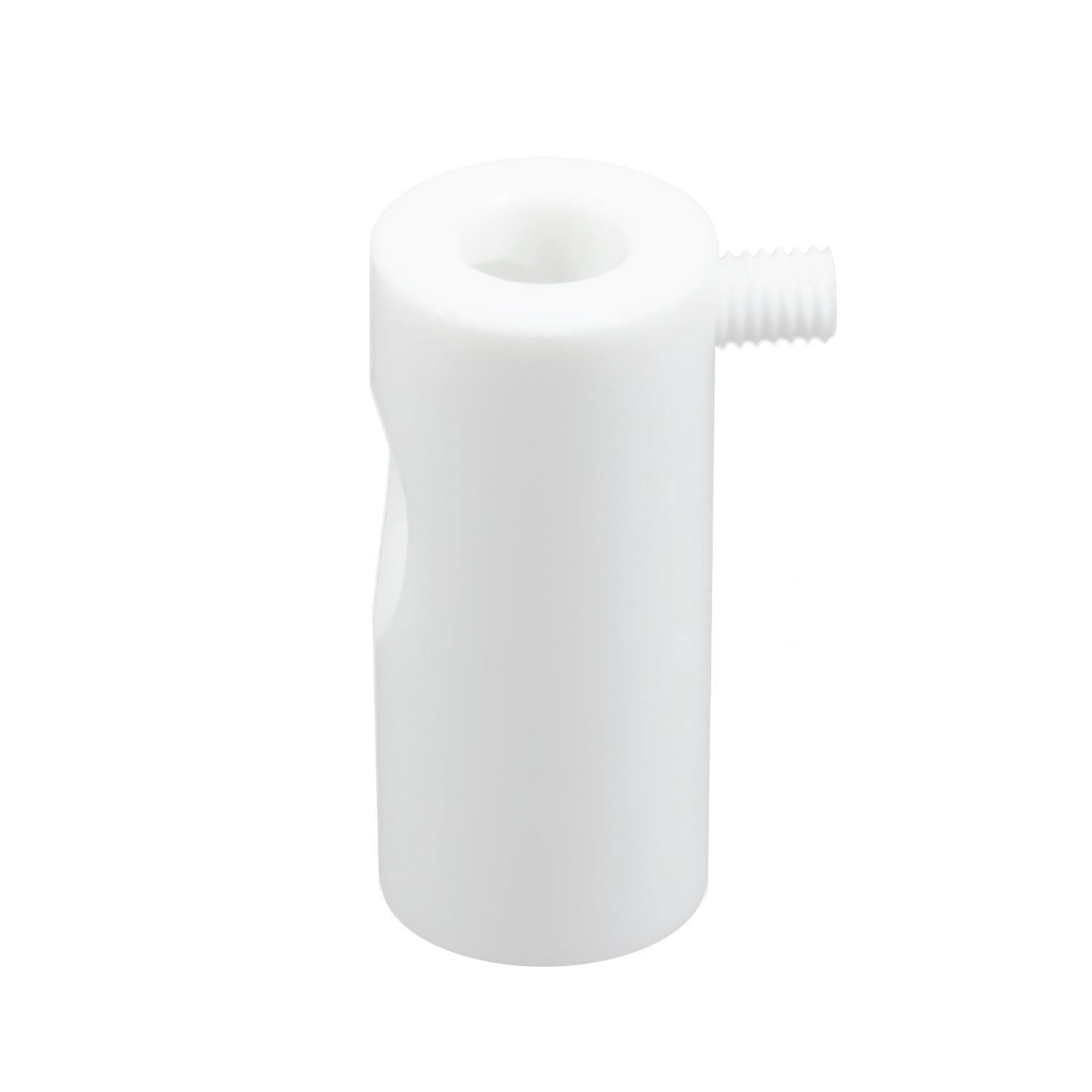 Decentratore, gancio a soffitto per cavo elettrico tessile con fermo - Bianco