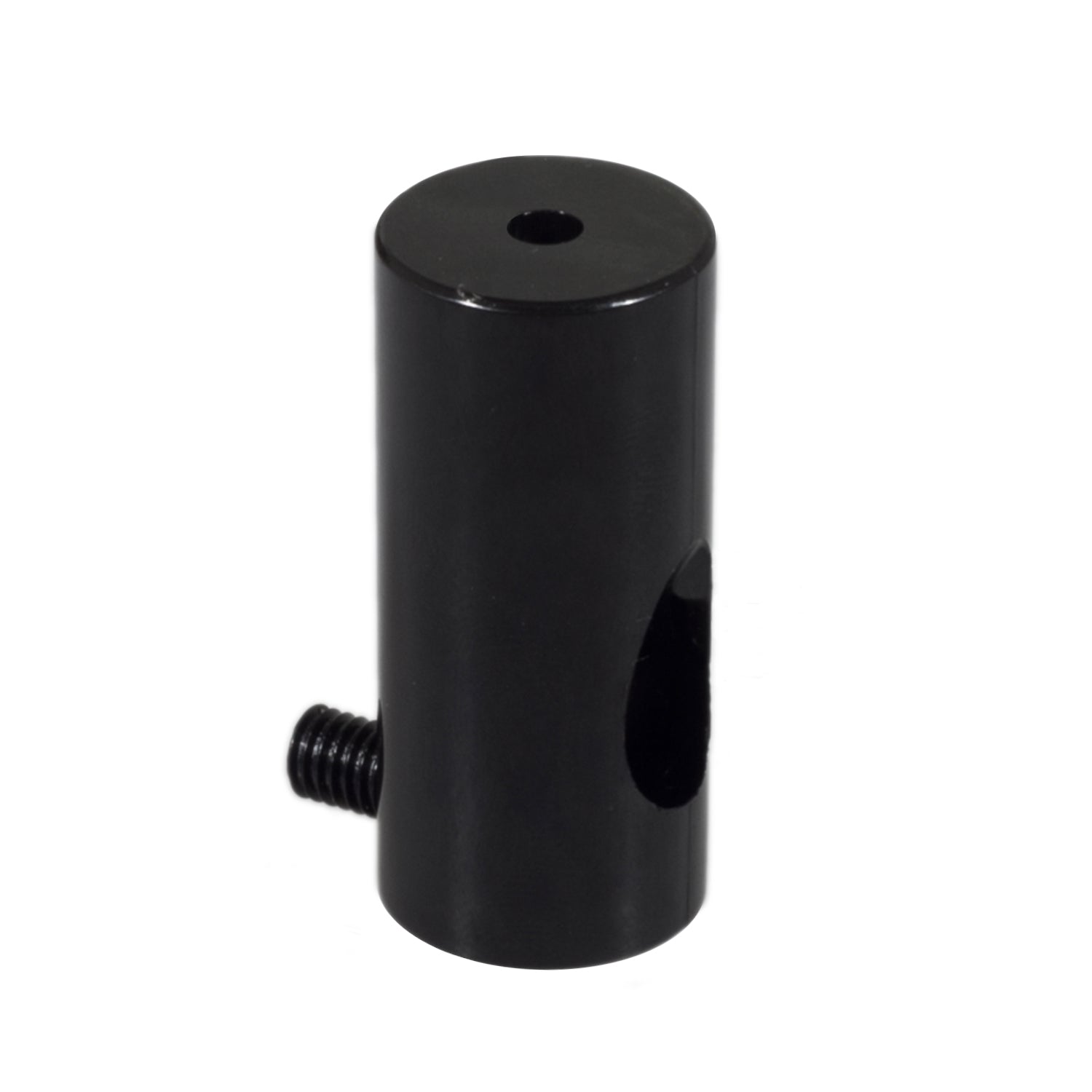 Decentratore, gancio a soffitto per cavo elettrico tessile con fermo - Nero