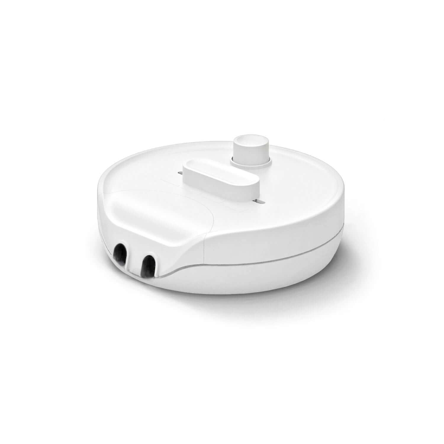 Dimmer universale rotondo con pulsante e morsetto di terra - Bianco
