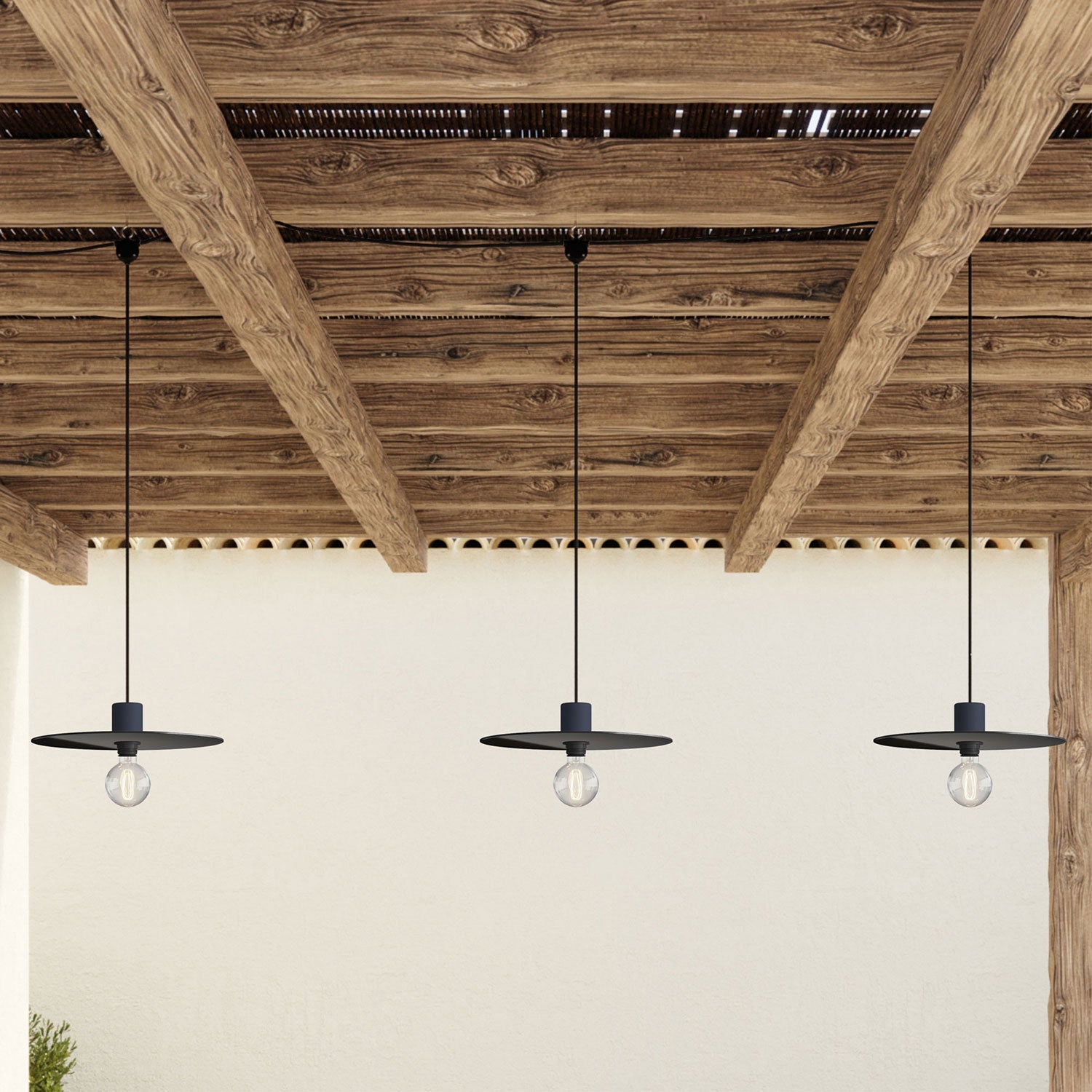 E-Snake Modulair Lampada da esterno IP65 portatile a 3 luci con paralumi - Nero