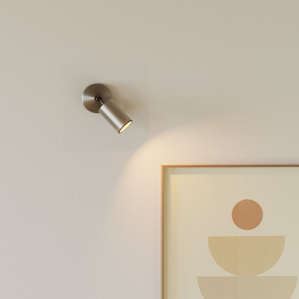 Faretto GU10 orientabile da parete o soffitto Bispot - Titanio satinato / Nero - Creative Cables