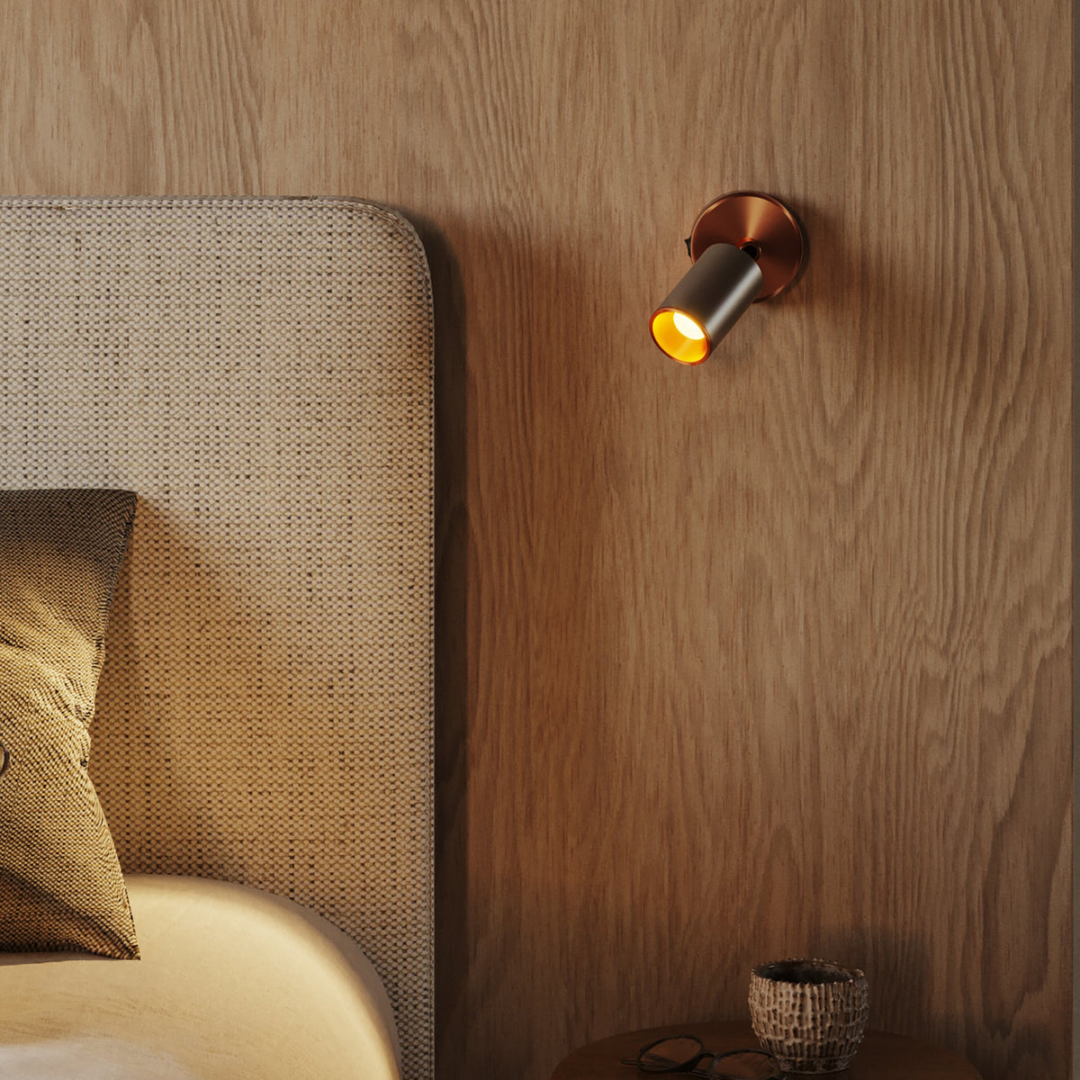 Faretto GU10 Spotlight LED Bispot - Titanio satinato / Rame satinato - Creative Cables