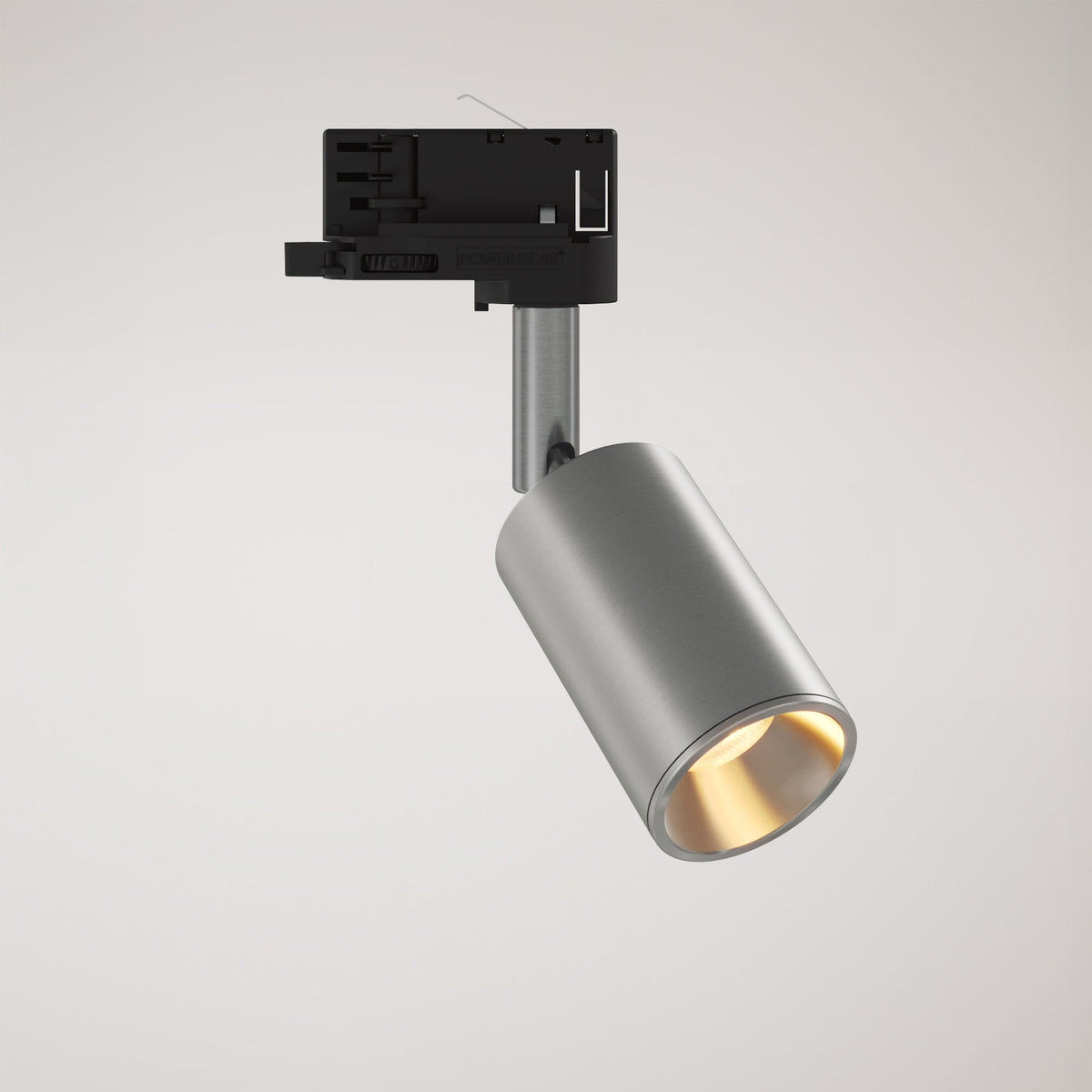 Faretto orientabile Bispot per sistema a binario - Titanio satinato Si Powergear