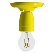 Fermaluce Color, il punto luce colorato in porcellana da parete o soffitto - Giallo