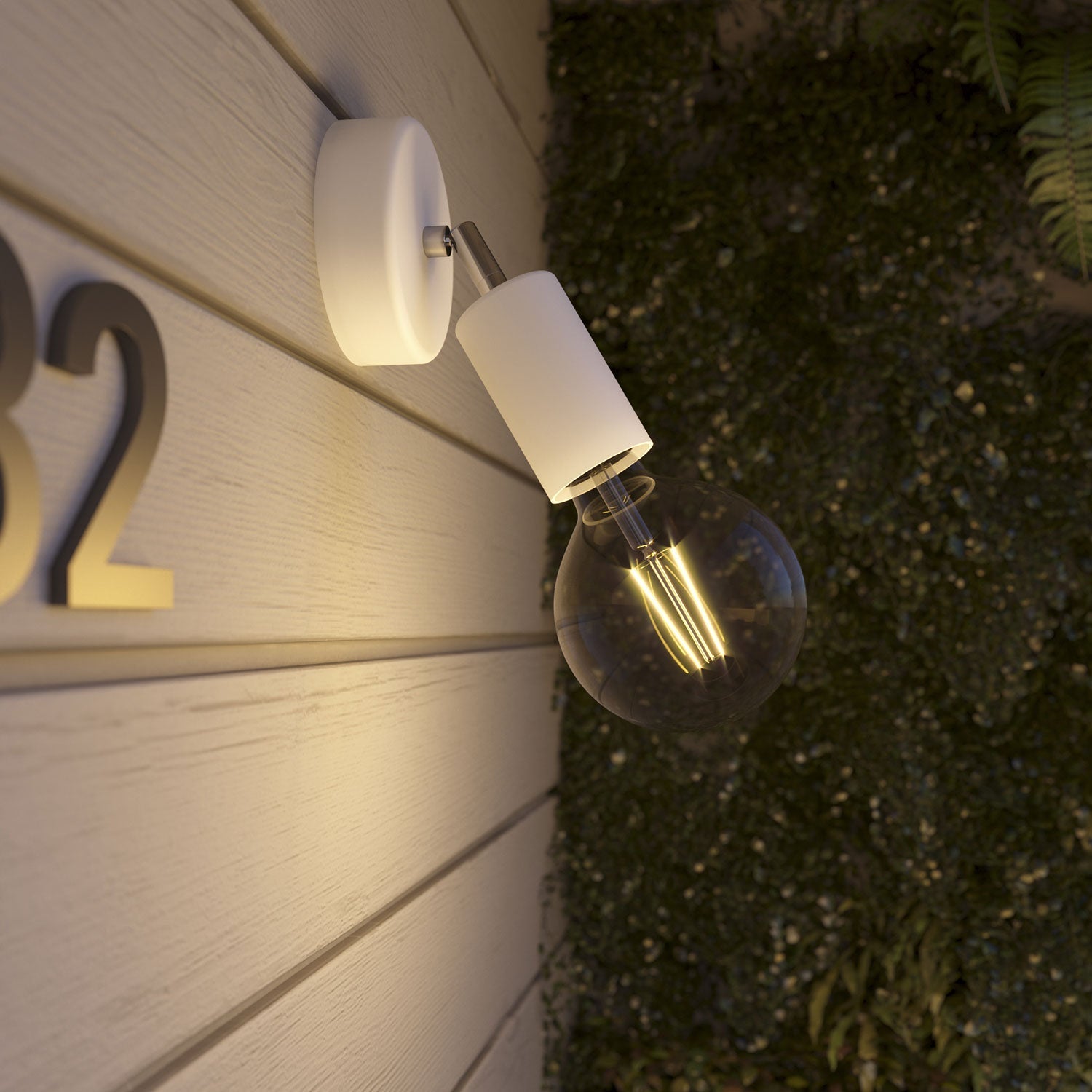 Fermaluce Modulair ELEGANT con snodo orientabile, rosone e portalampada IP65 waterproof - Bianco