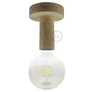 Fermaluce Wood M, il punto luce in legno a parete o soffitto - Neutro