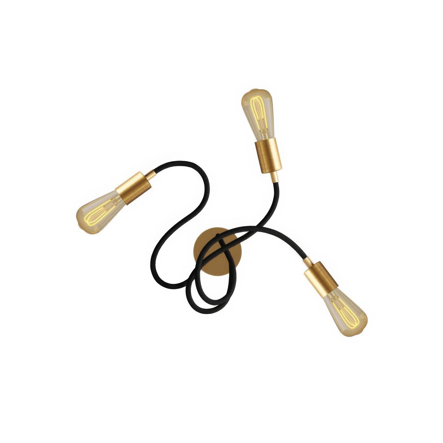 Flex 60 lampada da parete o soffitto snodabile a luce diffusa con lampadina LED ST64 - Bronzo satinato