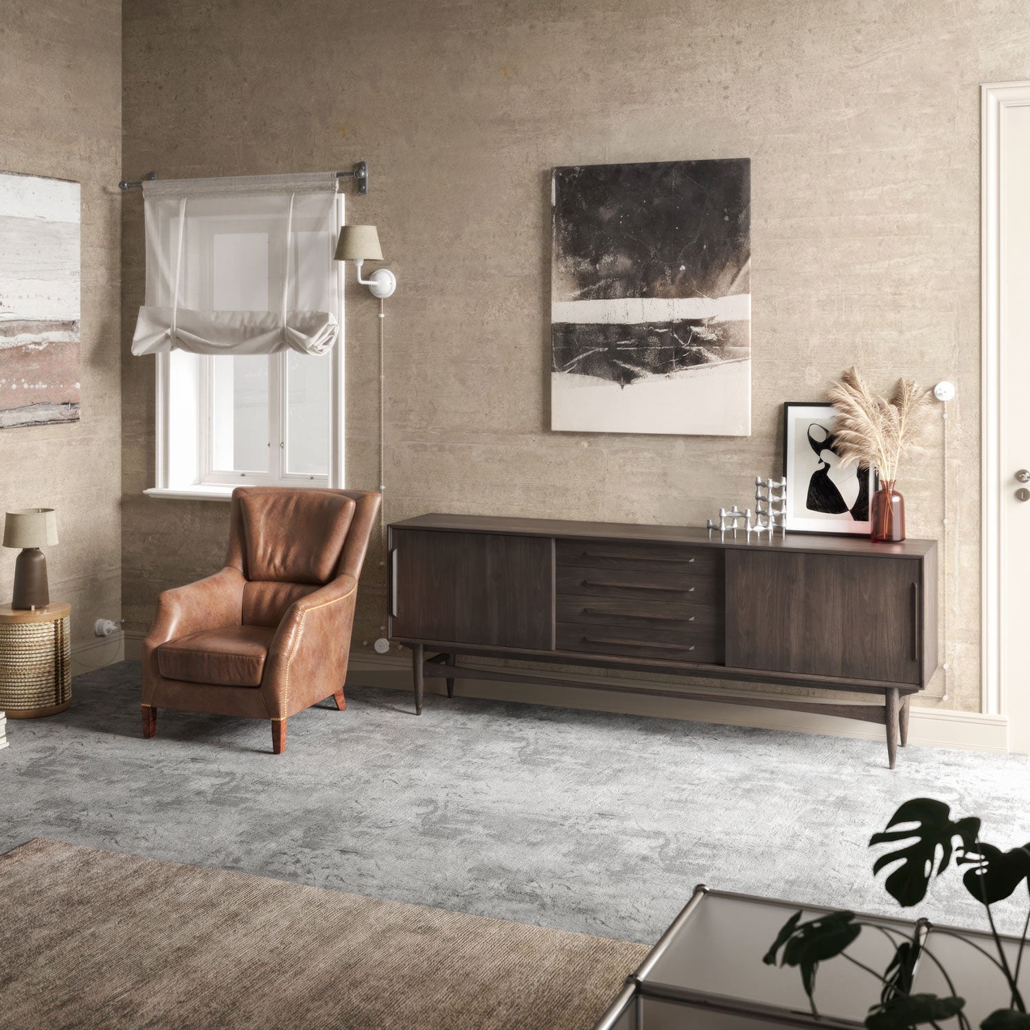 Interruttore/Deviatore in porcellana nero con dado a farfalla Bianco