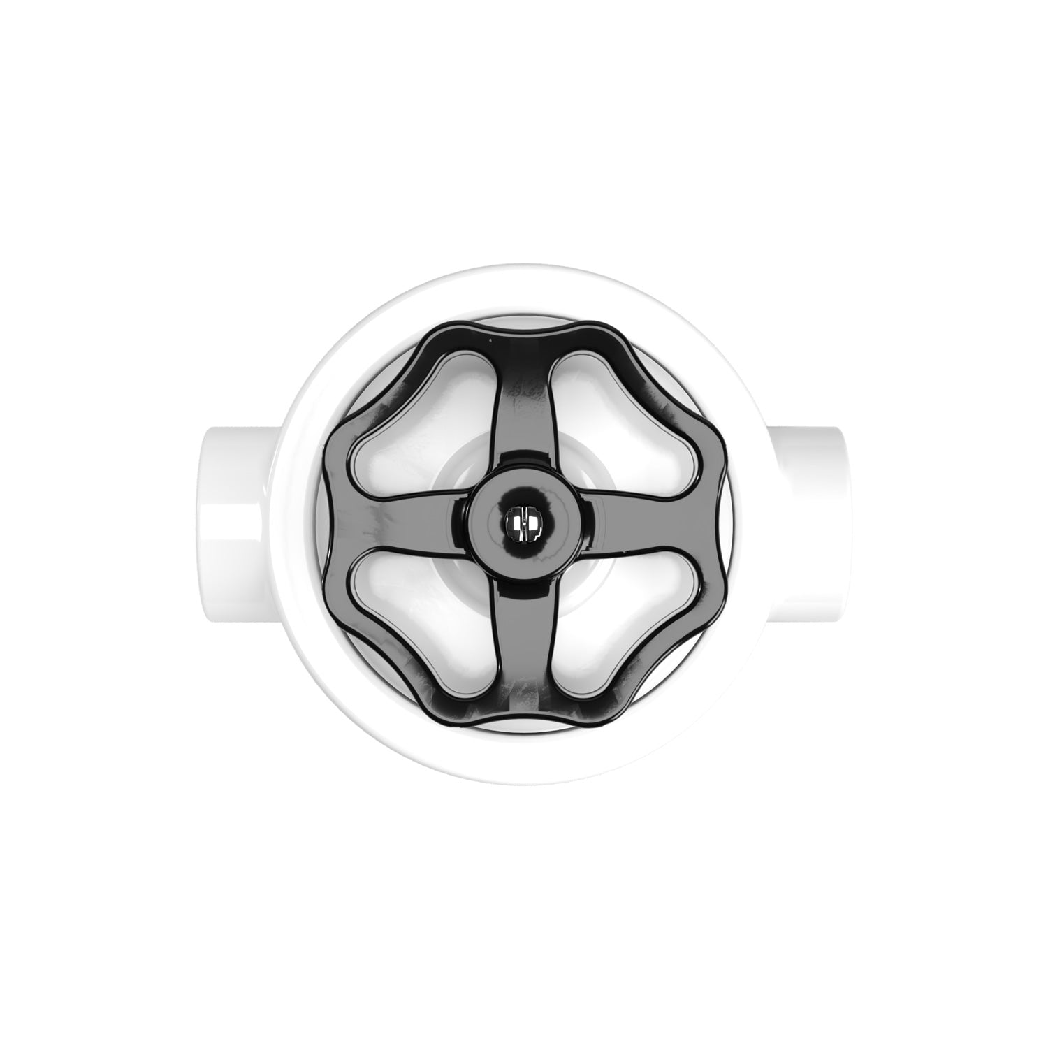 Kit interruttore/deviatore con manopola e base per Creative-Tubes in porcellana bianca Nero 2 in linea