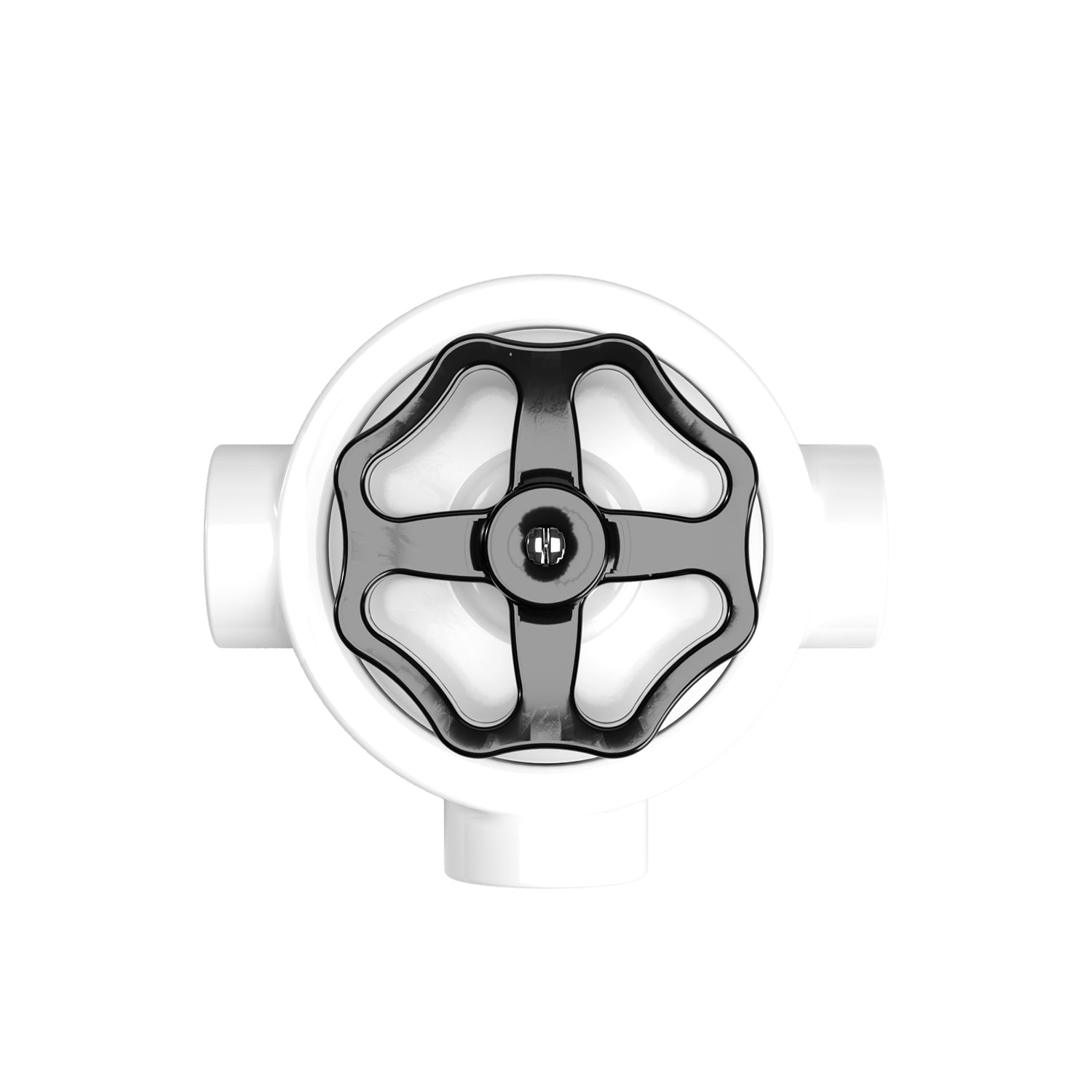 Kit interruttore/deviatore con manopola e base per Creative-Tubes in porcellana bianca Nero 3