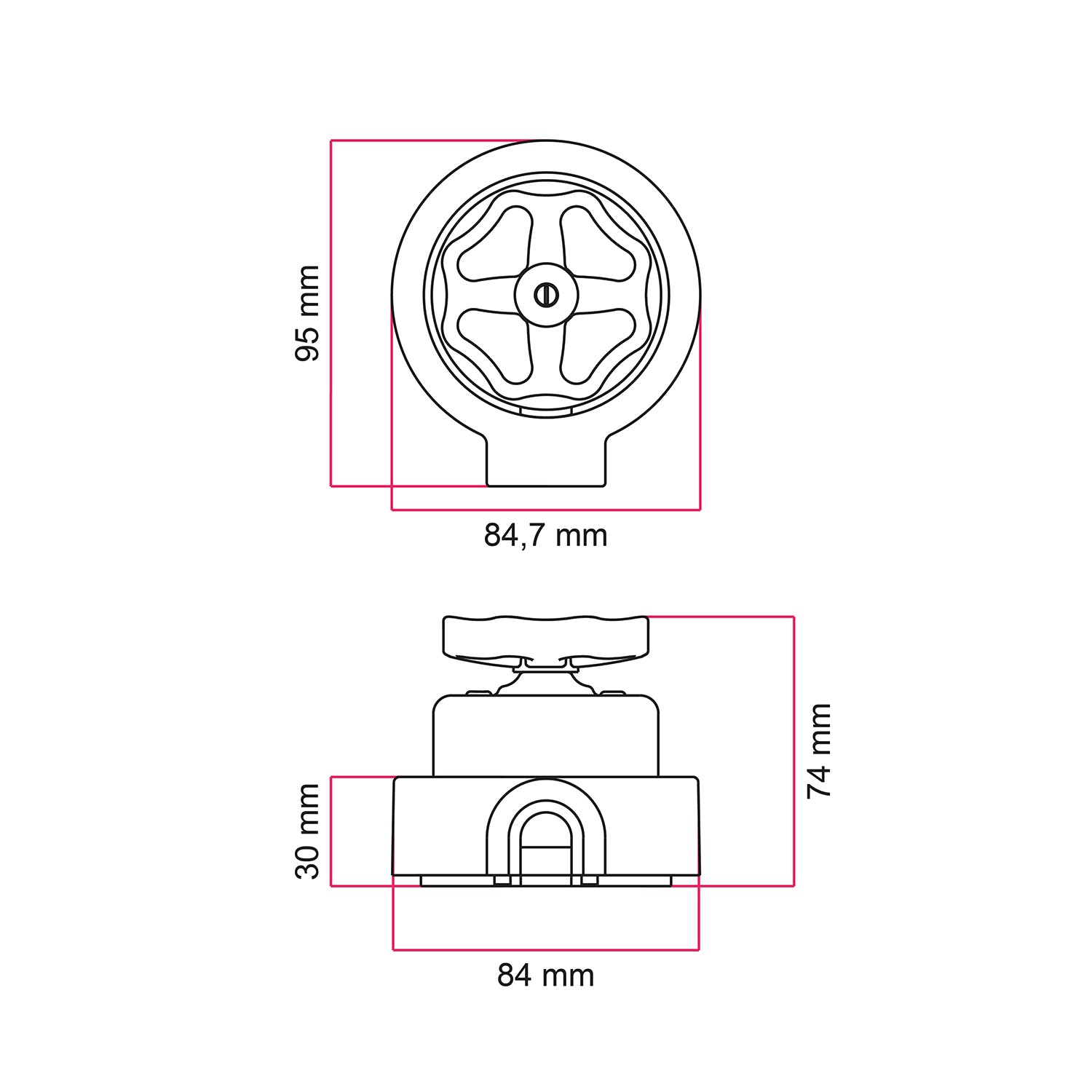 Kit interruttore/deviatore con manopola e base per Creative-Tubes in porcellana nera Bianco 1