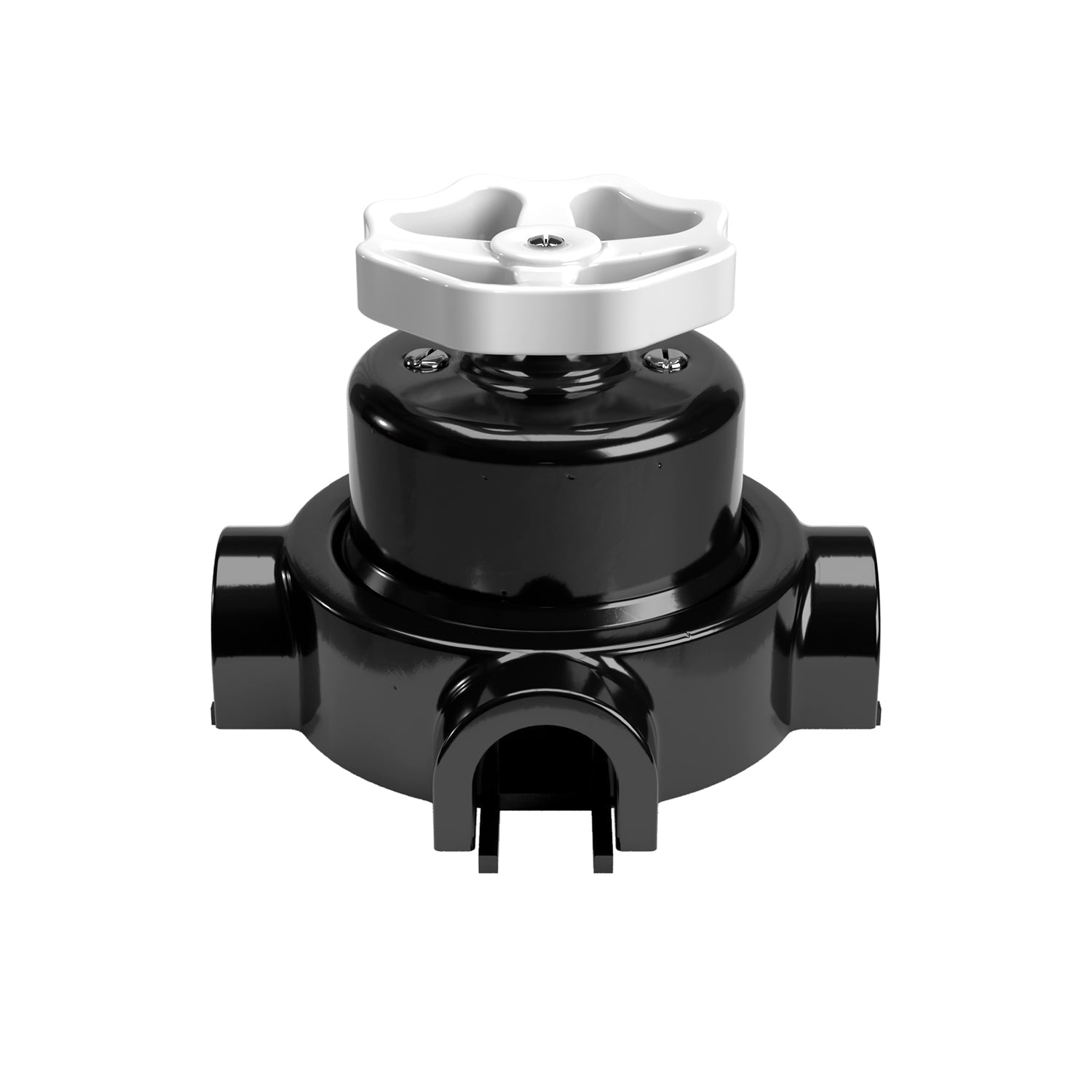 Kit interruttore/deviatore con manopola e base per Creative-Tubes in porcellana nera Bianco 3