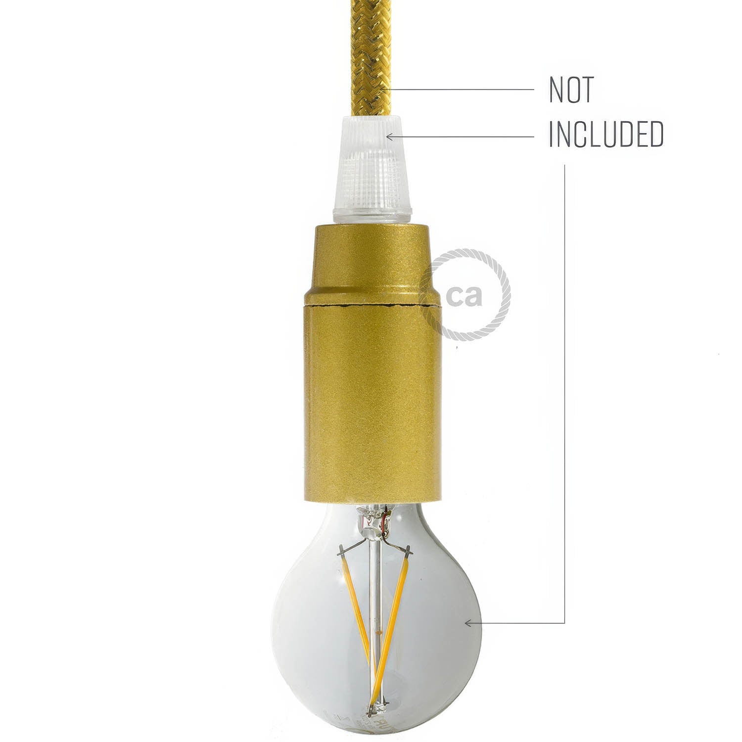 Kit portalampada E14 in bakelite - Oro