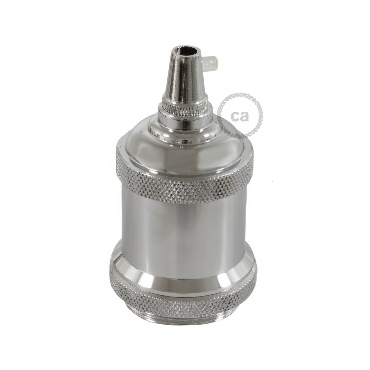 Kit portalampada E27 in alluminio vintage - Cromo