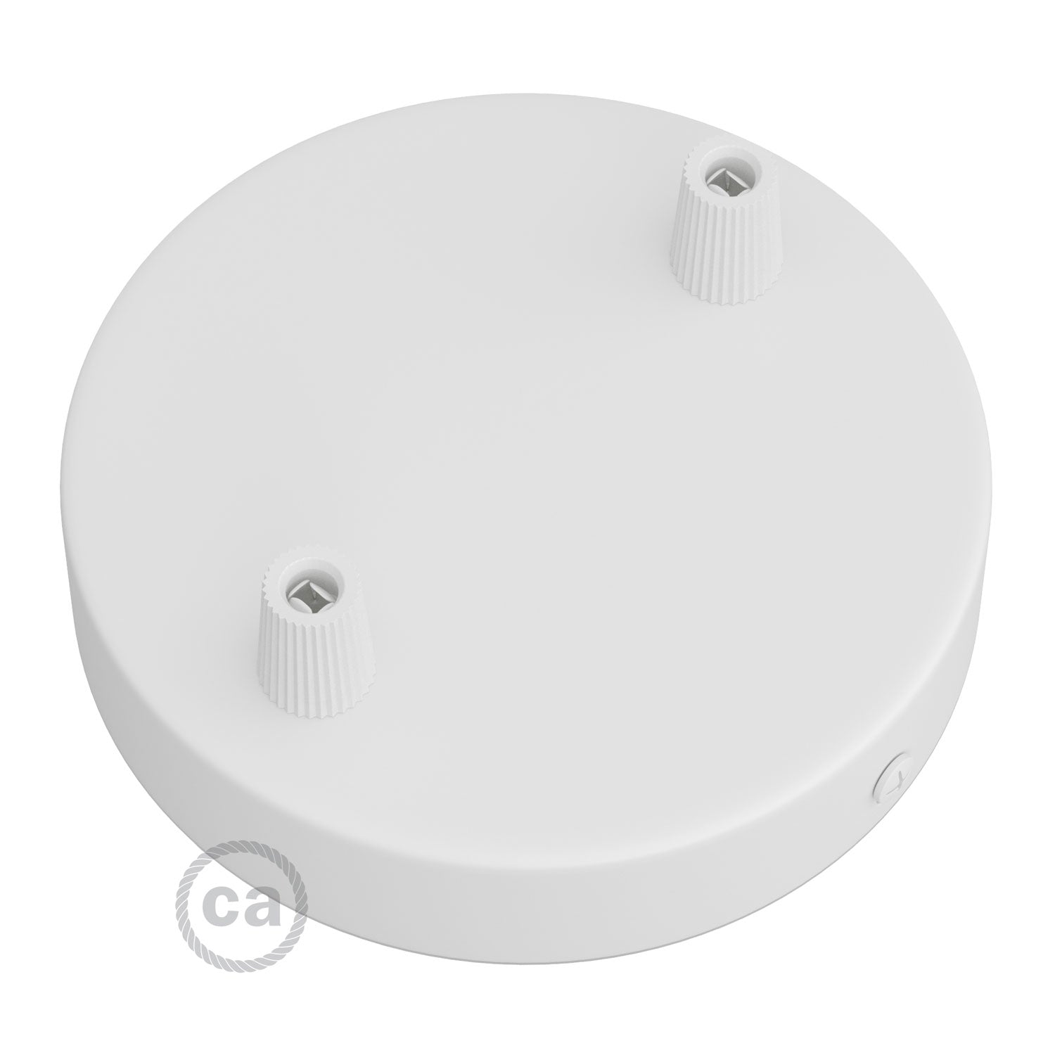 Kit rosone cilindrico in metallo a 2 fori - Bianco opaco Conico