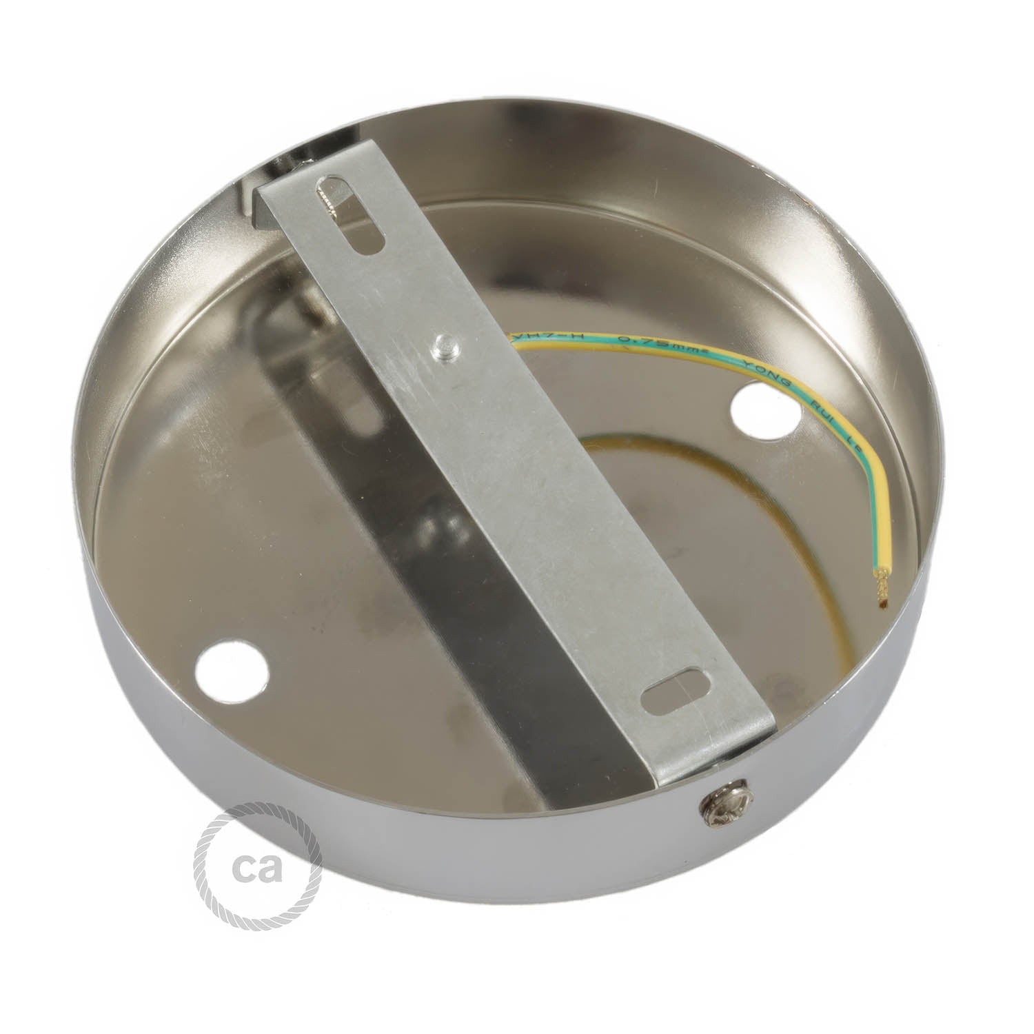 Kit rosone cilindrico in metallo a 2 fori - Titanio satinato Conico