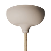 Kit rosone in silicone con foro centrale e predisposizione per foro laterale - Desert Brown