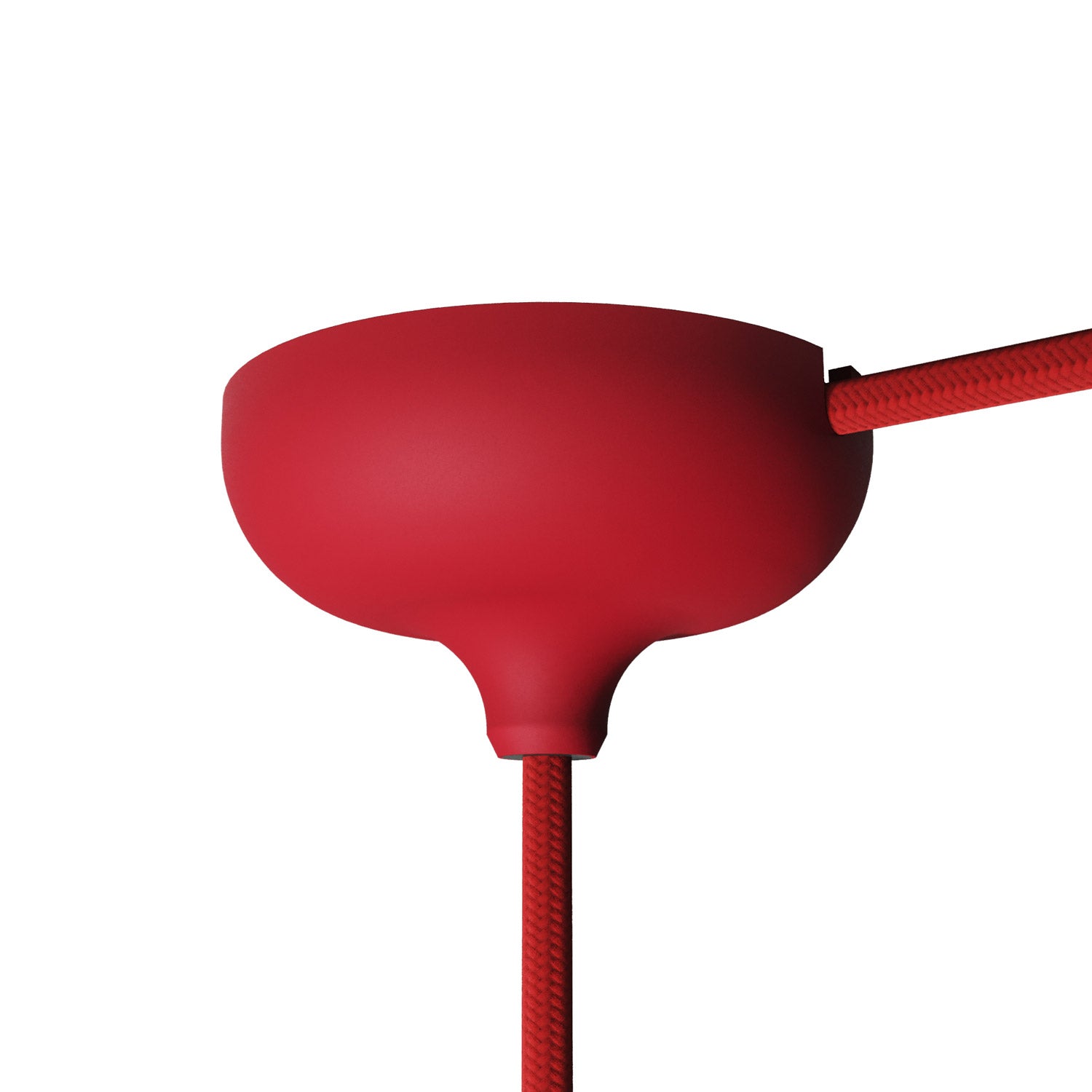 Kit rosone in silicone con foro centrale e predisposizione per foro laterale - Rosso