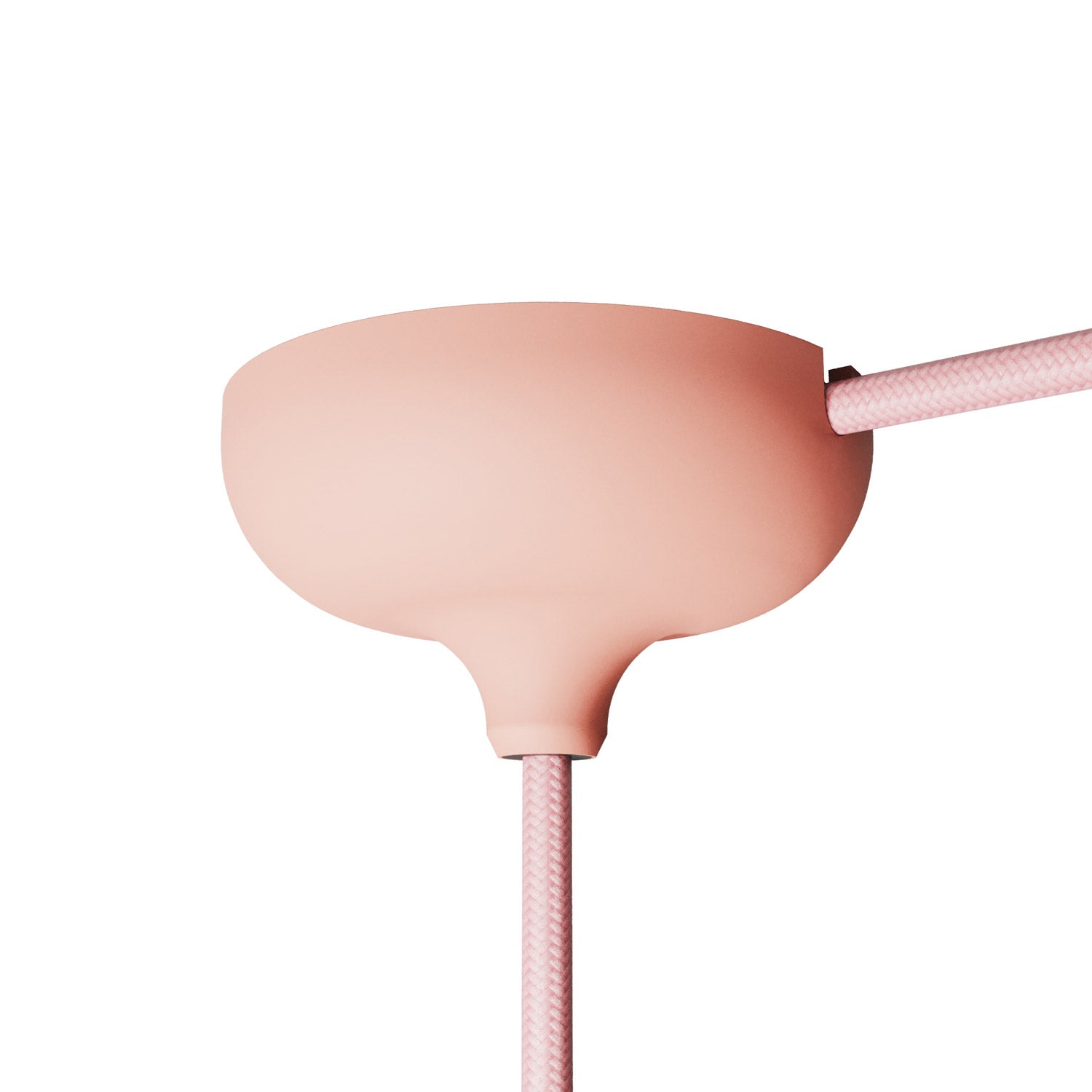 Kit rosone in silicone con foro centrale e predisposizione per foro laterale - Salmone