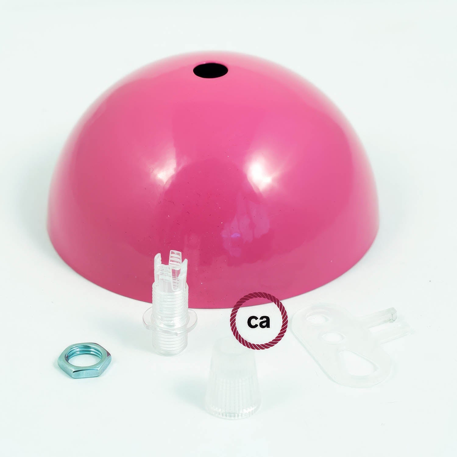 Kit rosone semisferico in metallo verniciato - Fucsia