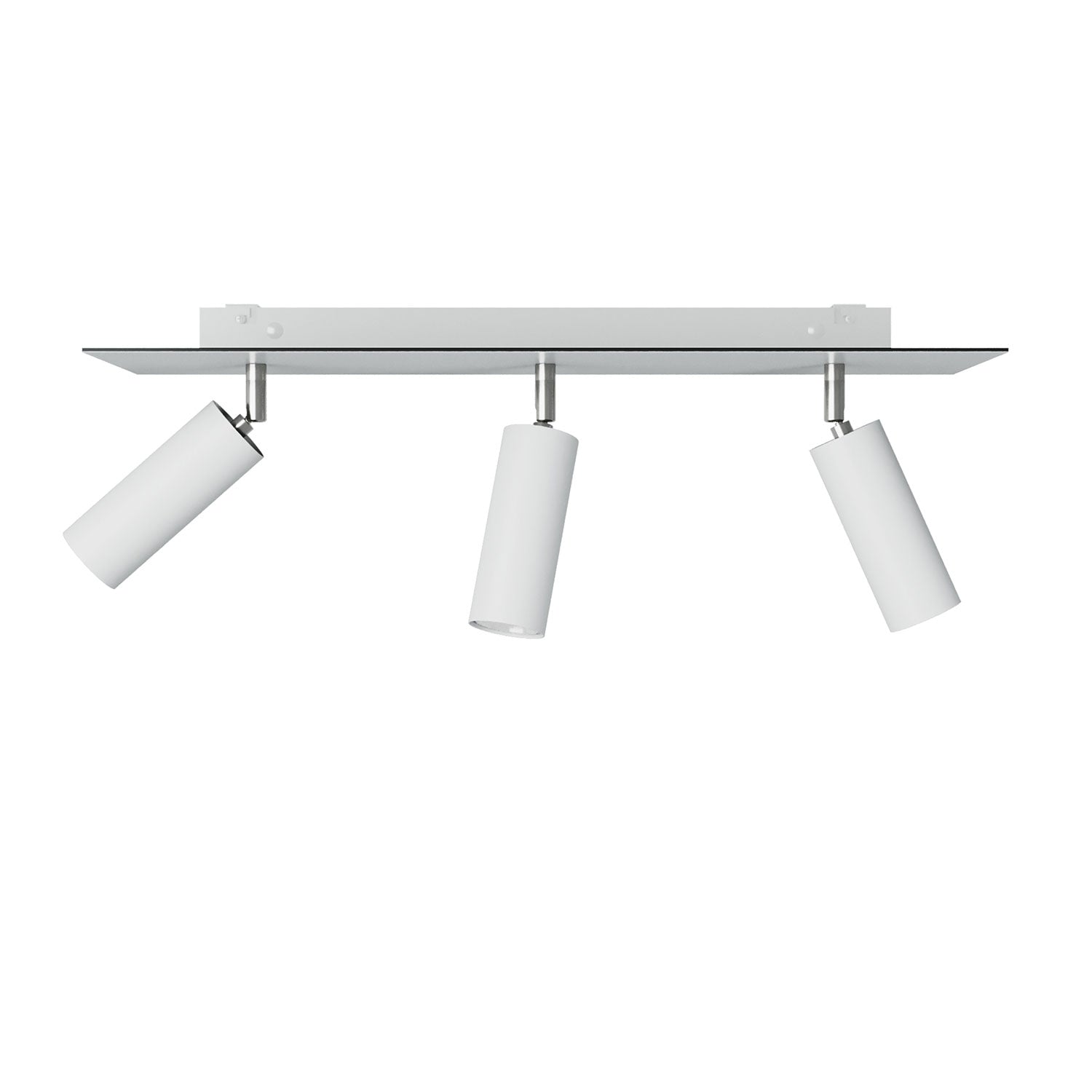 Lampada a 3 faretti con paralume Tub-E14 e Rose-One XXL rettangolare - Bianco opaco