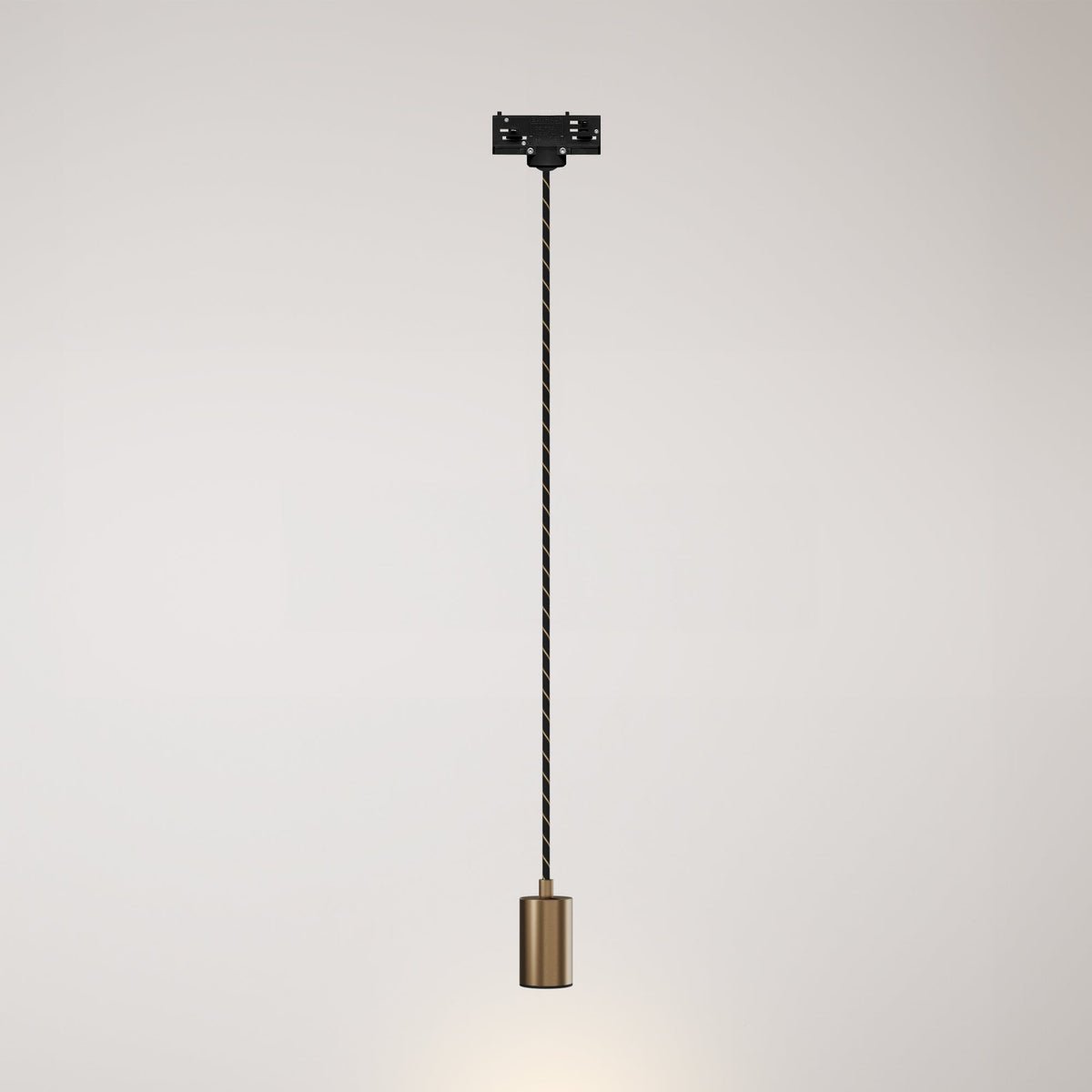Lampada a sospensione con faretto GU10 Bispot per sistema a binario - Bronzo satinato / Nero Si Eutrac