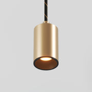 Lampada a sospensione con faretto GU10 Bispot per sistema a binario - Bronzo satinato / Nero Si Powergear