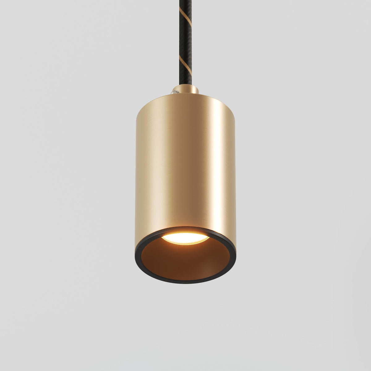 Lampada a sospensione con faretto GU10 Bispot per sistema a binario - Bronzo satinato / Nero Si Eutrac